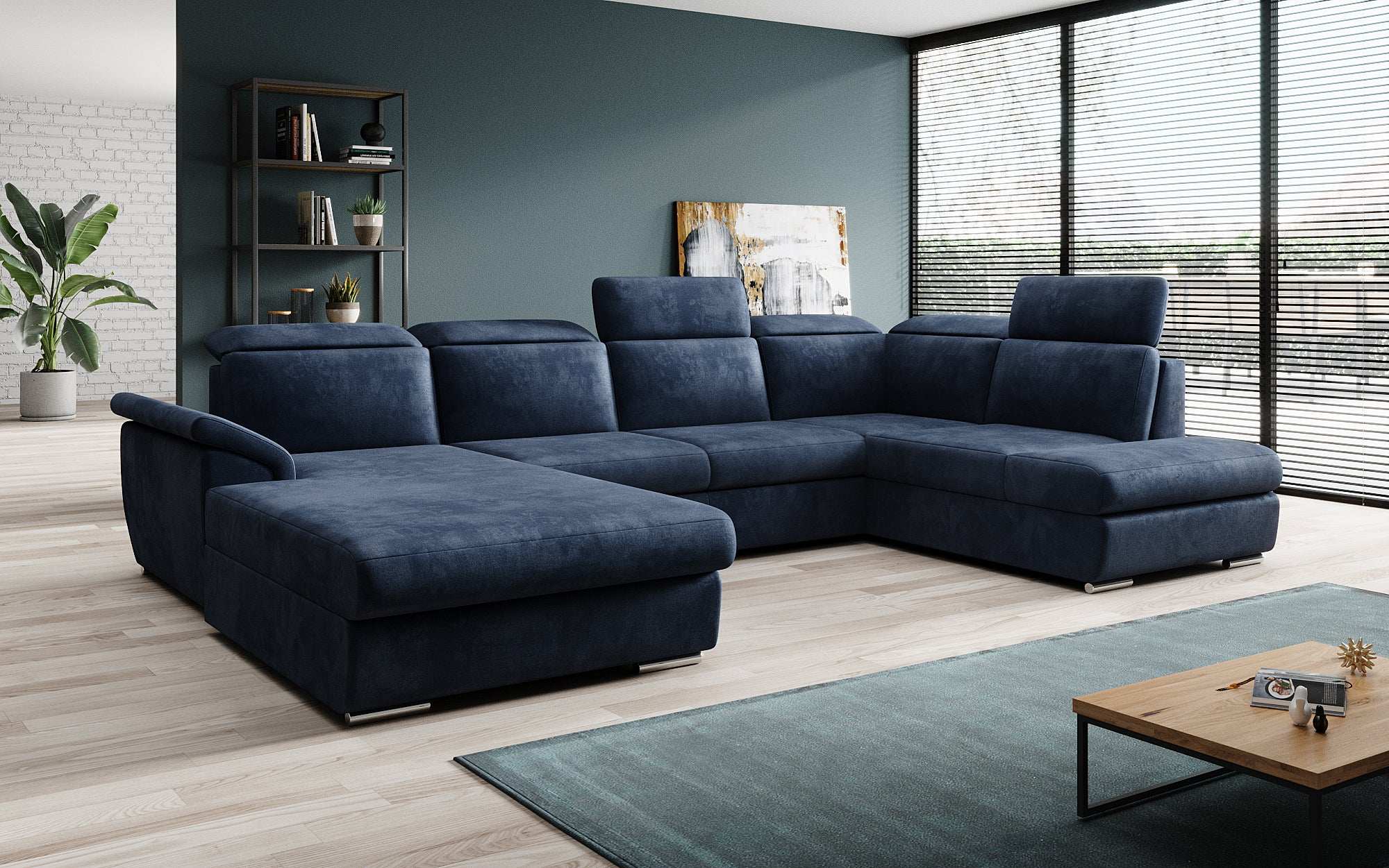 Designer Sofa Emiliano with Sleeping and Folding Function