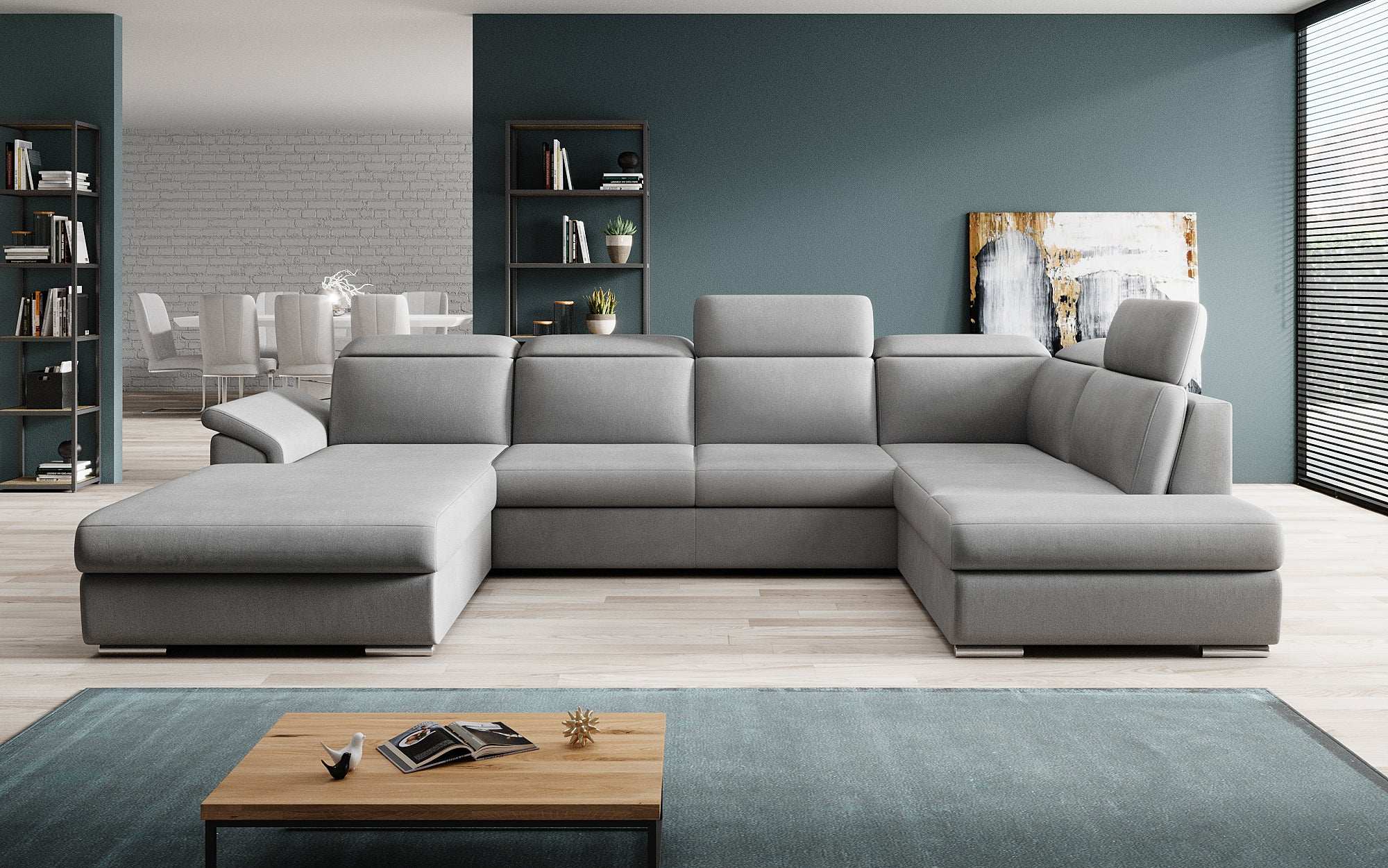 Designer Sofa Emiliano with Sleeping and Folding Function