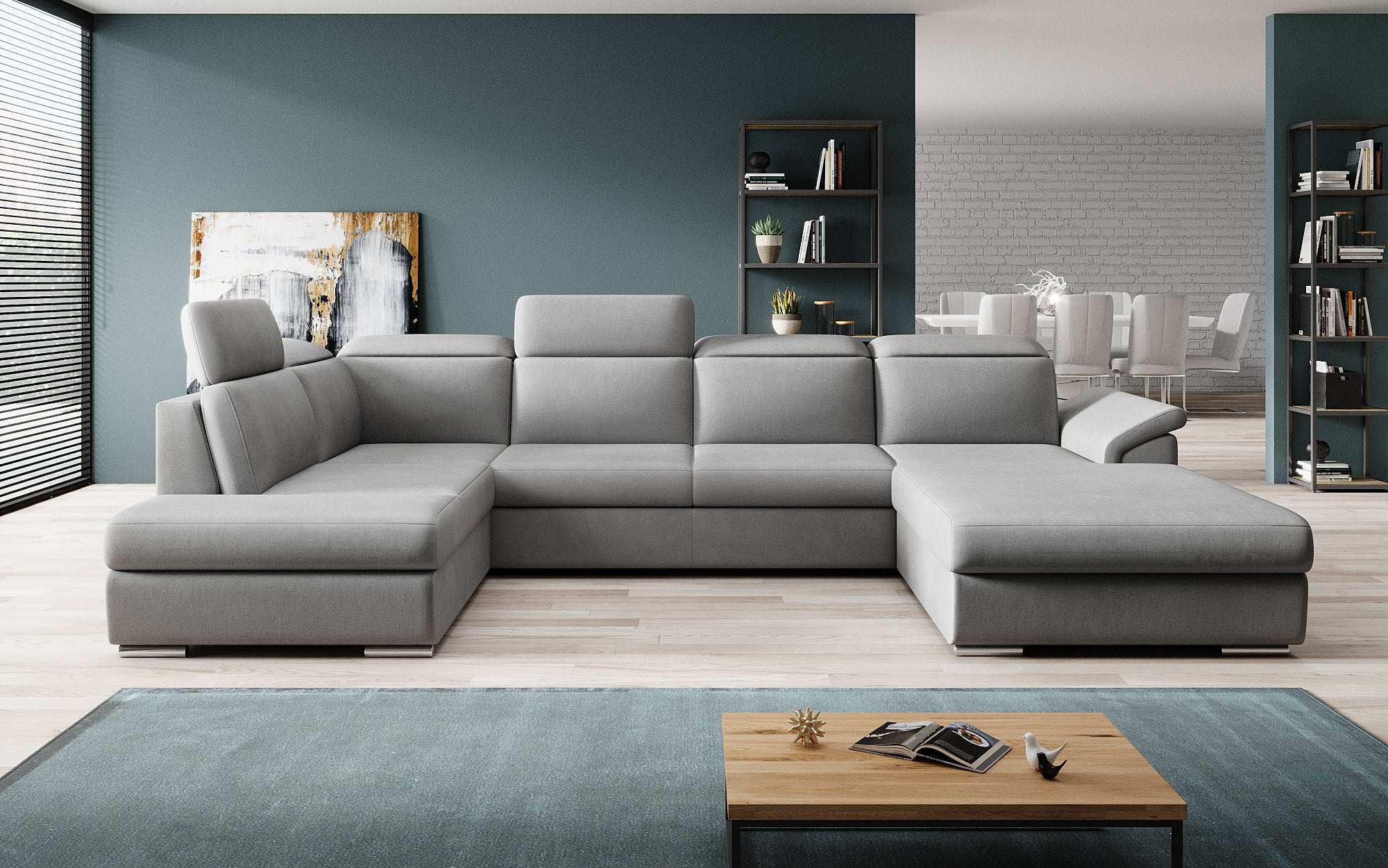 Designer Sofa Emiliano with Sleeping and Folding Function