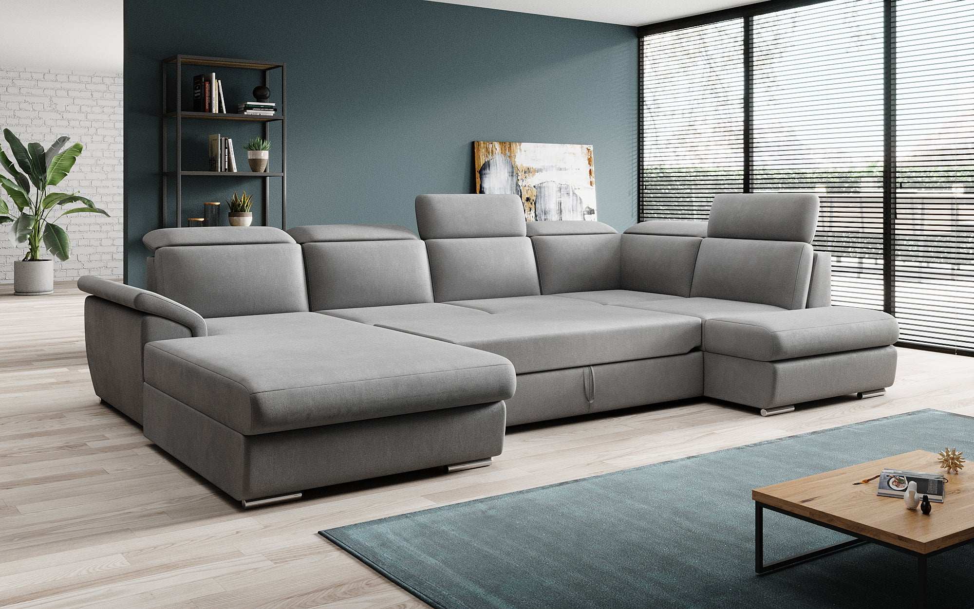 Designer Sofa Emiliano with Sleeping and Folding Function