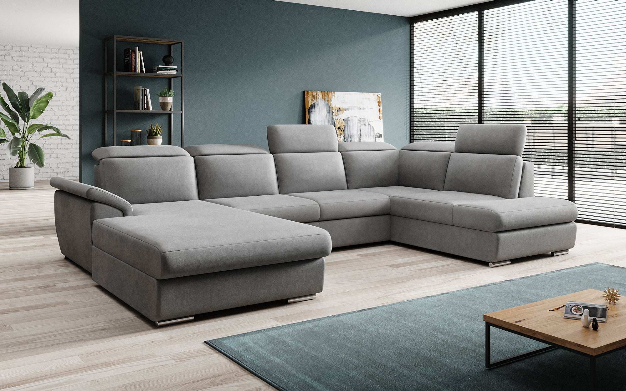 Designer Sofa Emiliano with Sleeping and Folding Function