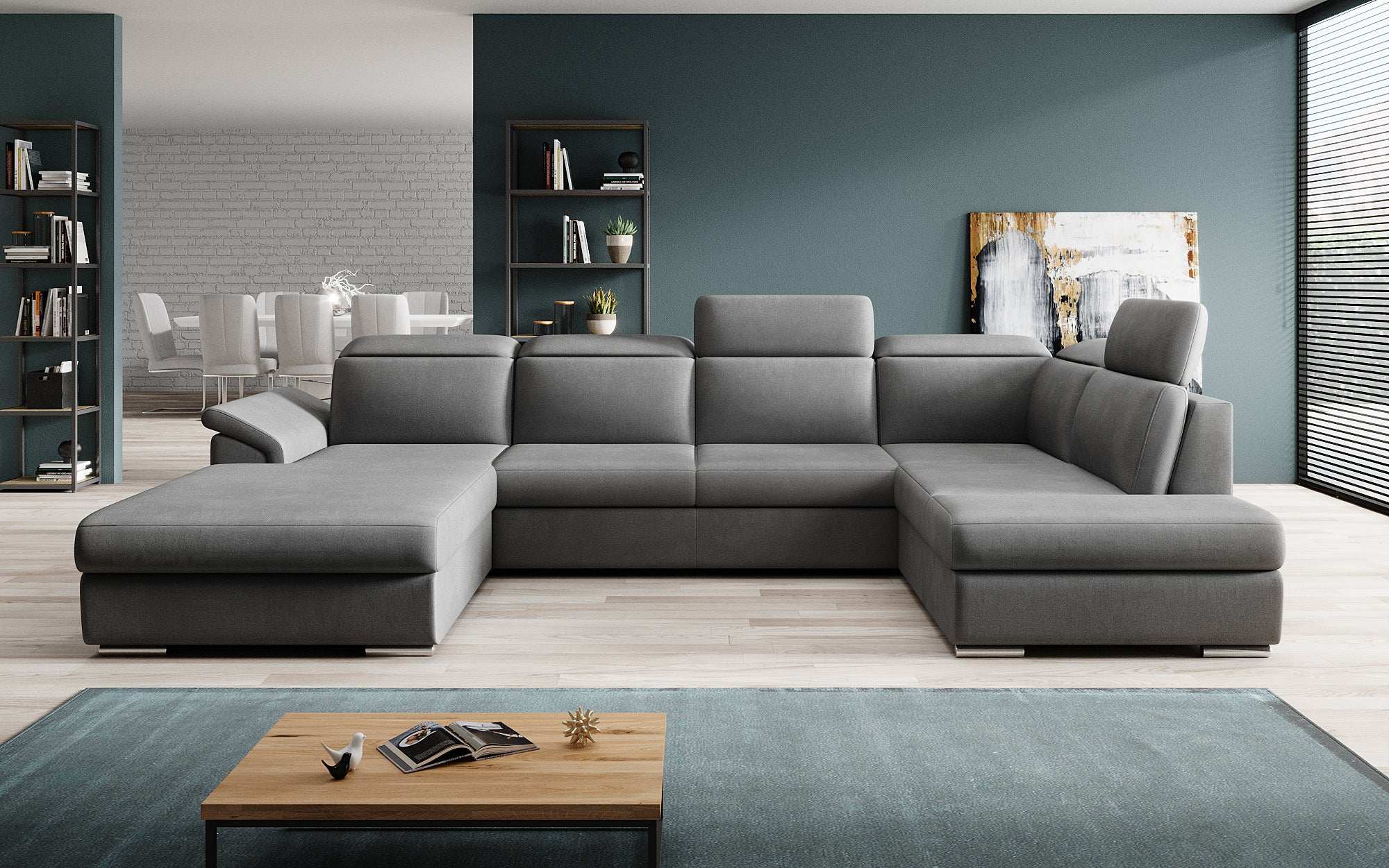 Designer Sofa Emiliano with Sleeping and Folding Function