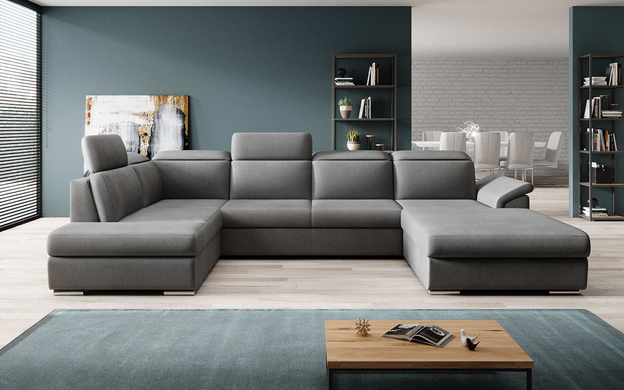 Designer Sofa Emiliano with Sleeping and Folding Function