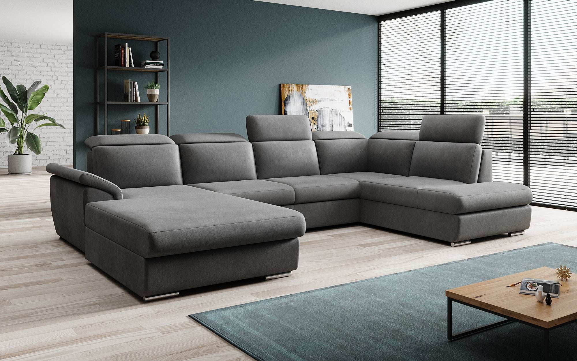 Designer Sofa Emiliano with Sleeping and Folding Function