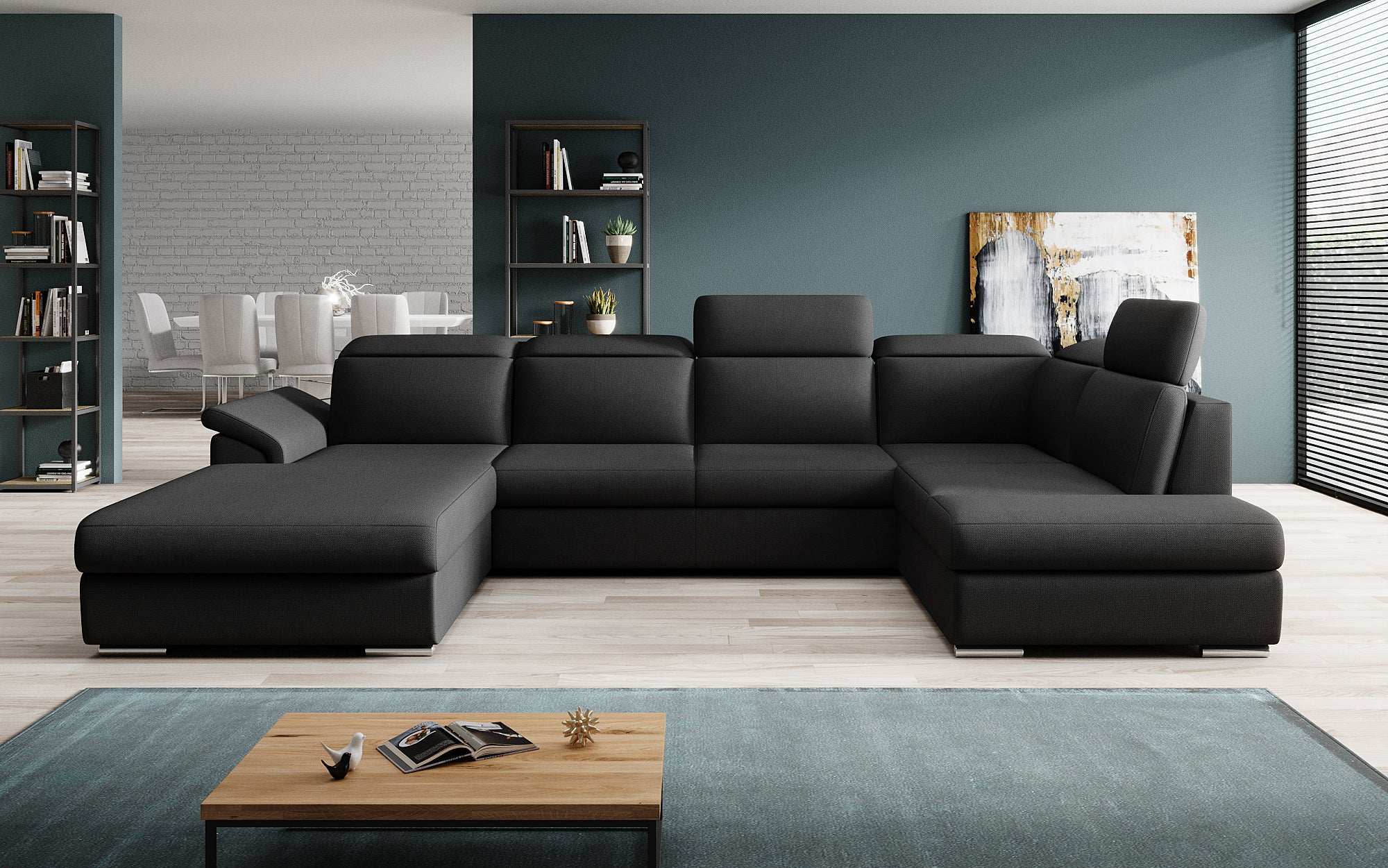 Designer Sofa Emiliano with Sleeping and Folding Function