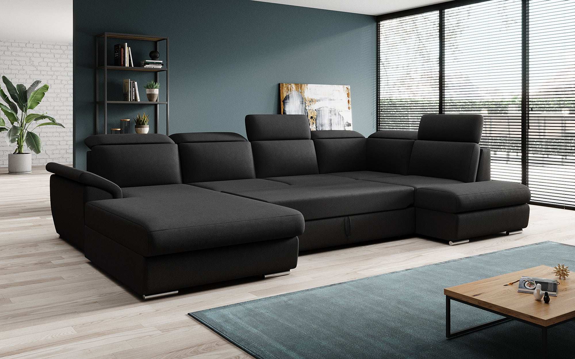 Designer Sofa Emiliano with Sleeping and Folding Function