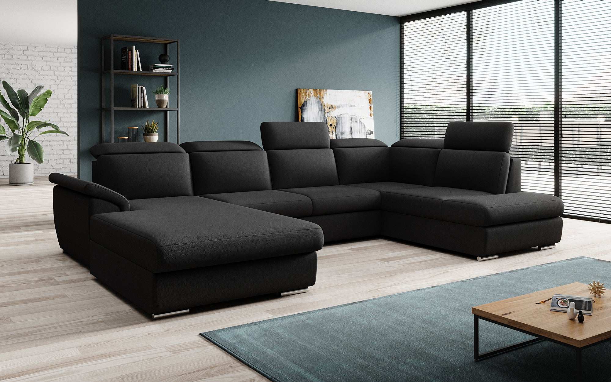 Designer Sofa Emiliano with Sleeping and Folding Function