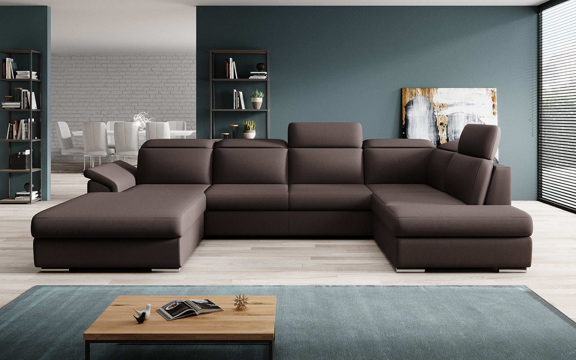 Designer Sofa Emiliano with Sleeping and Folding Function