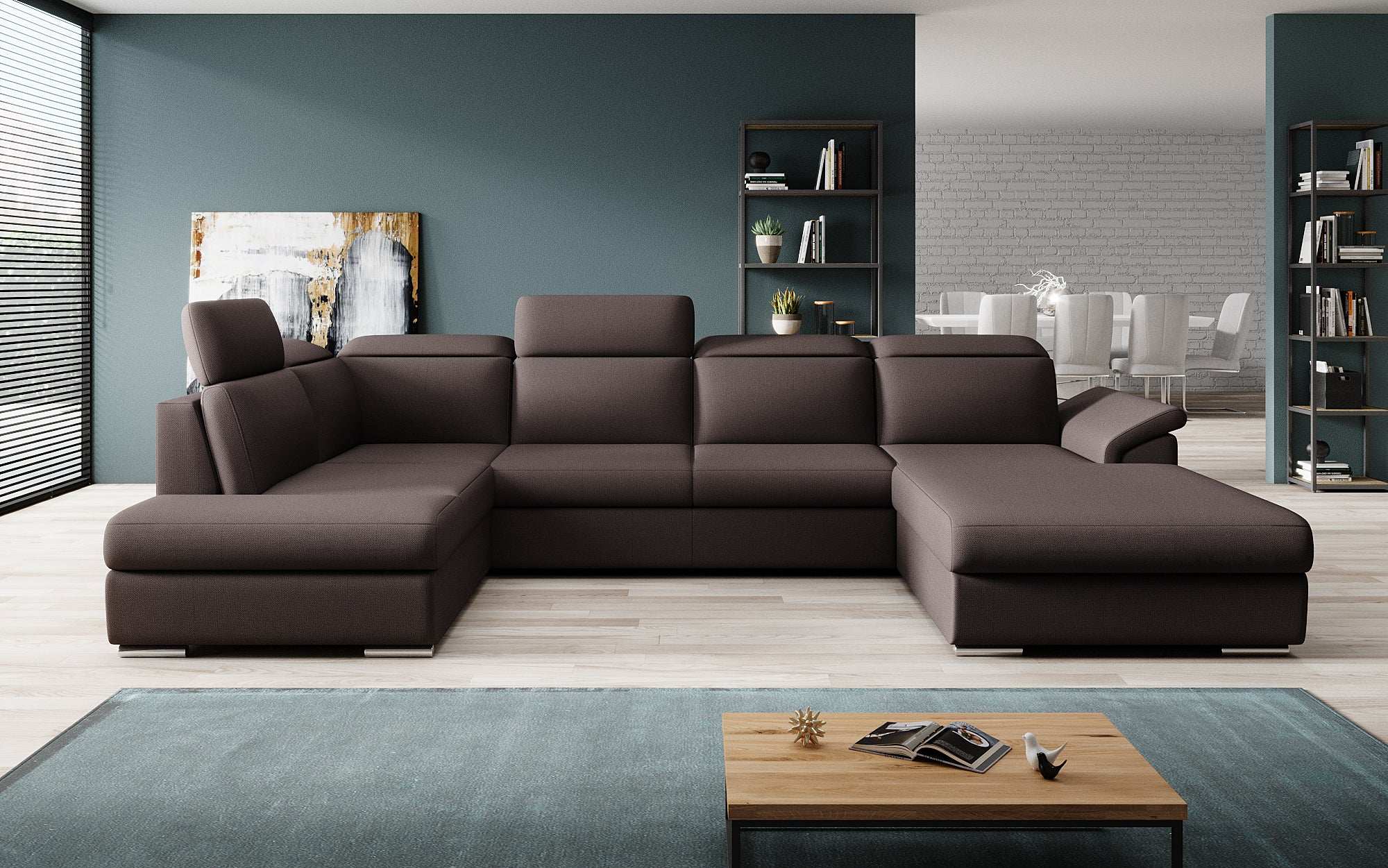Designer Sofa Emiliano with Sleeping and Folding Function