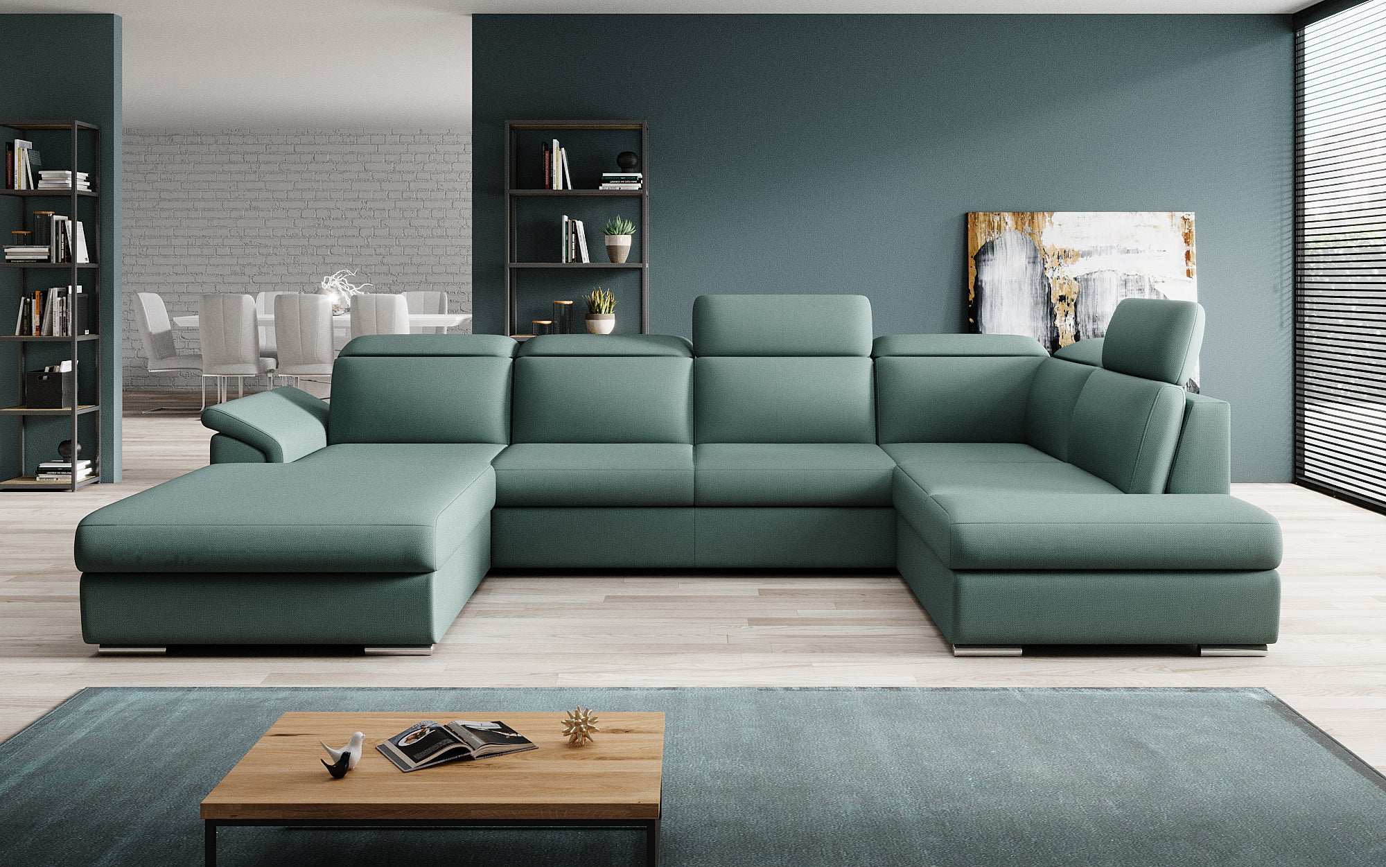 Designer Sofa Emiliano with Sleeping and Folding Function