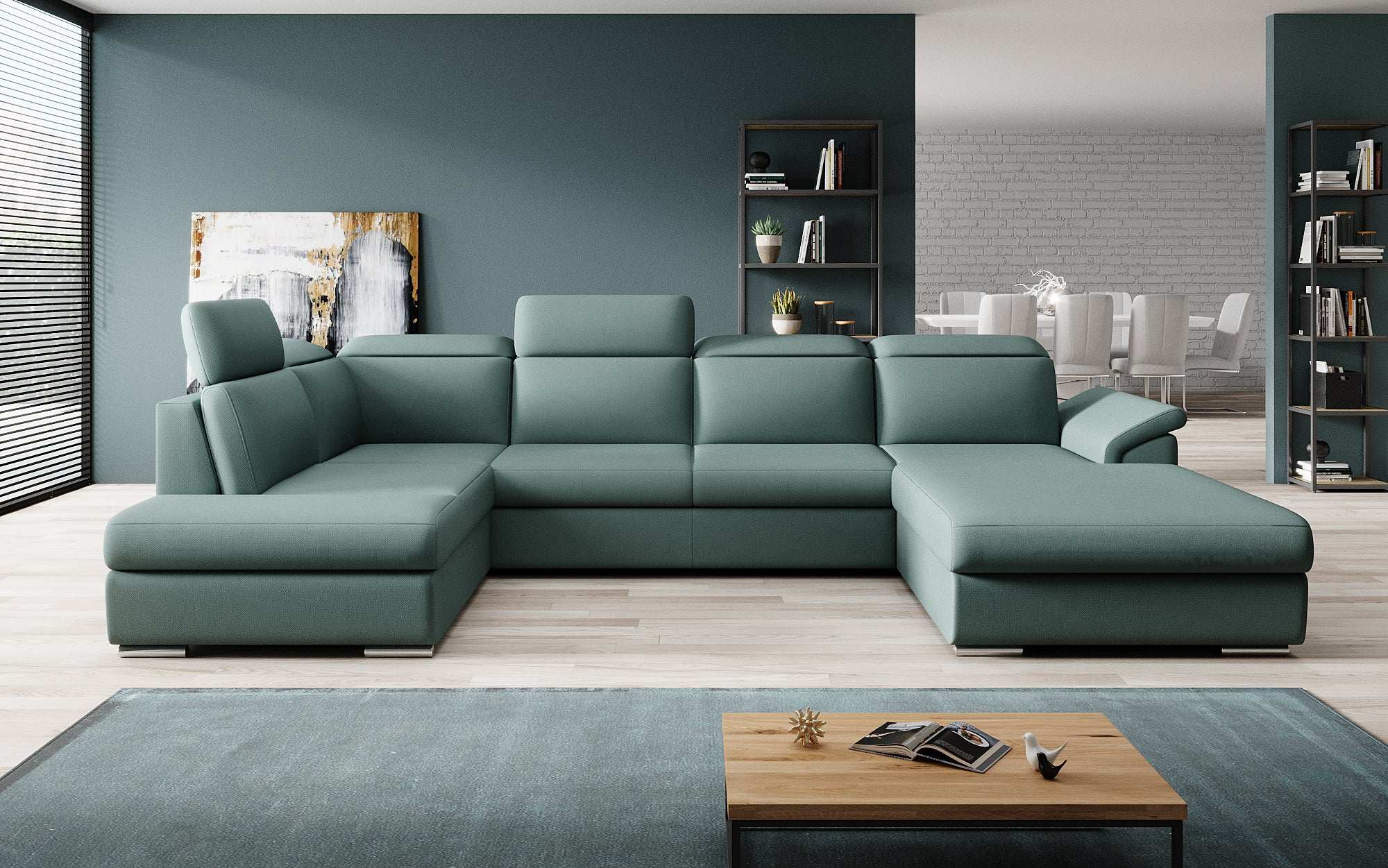 Designer Sofa Emiliano with Sleeping and Folding Function