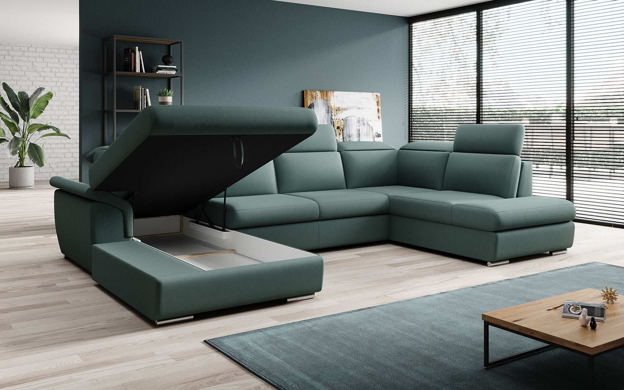 Designer Sofa Emiliano with Sleeping and Folding Function