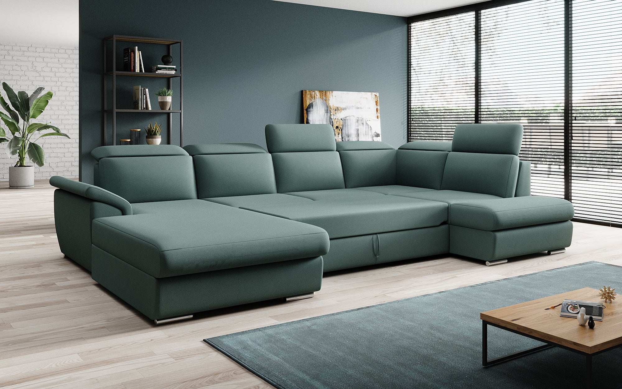 Designer Sofa Emiliano with Sleeping and Folding Function