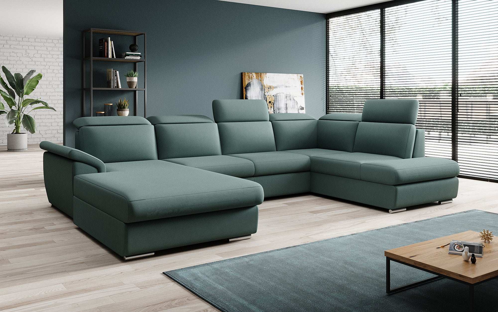 Designer Sofa Emiliano with Sleeping and Folding Function