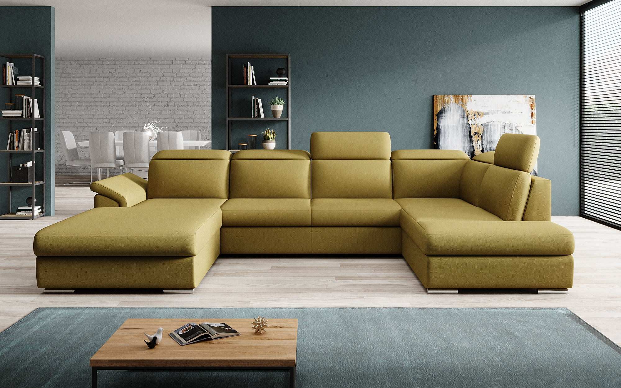 Designer Sofa Emiliano with Sleeping and Folding Function