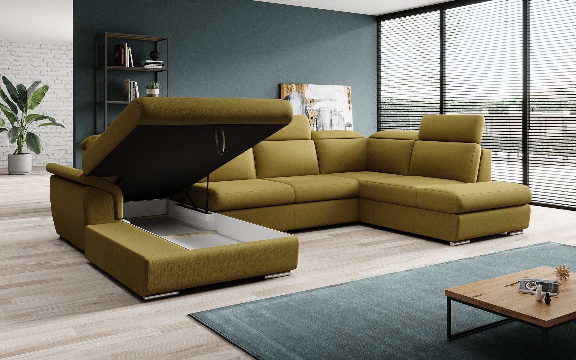 Designer Sofa Emiliano with Sleeping and Folding Function