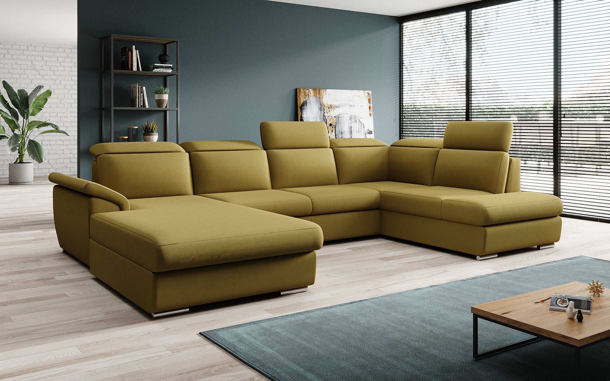 Designer Sofa Emiliano with Sleeping and Folding Function