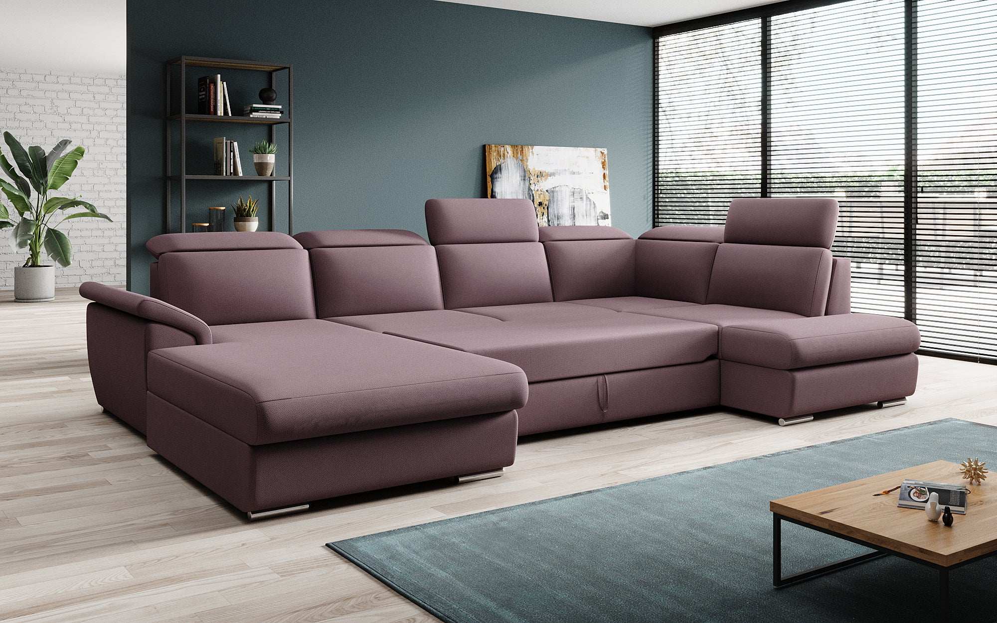 Designer Sofa Emiliano with Sleeping and Folding Function