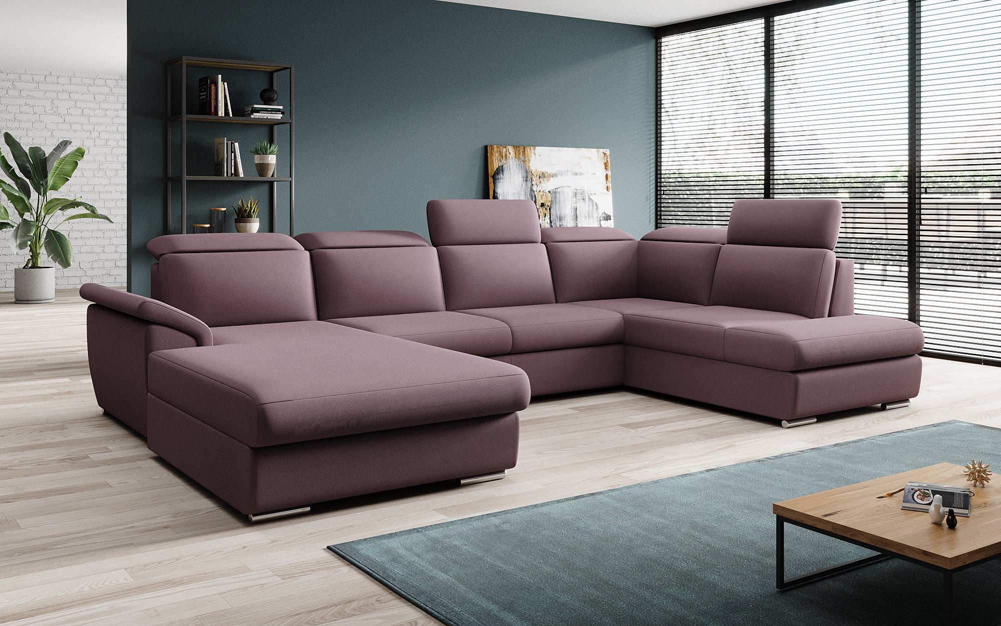 Designer Sofa Emiliano with Sleeping and Folding Function