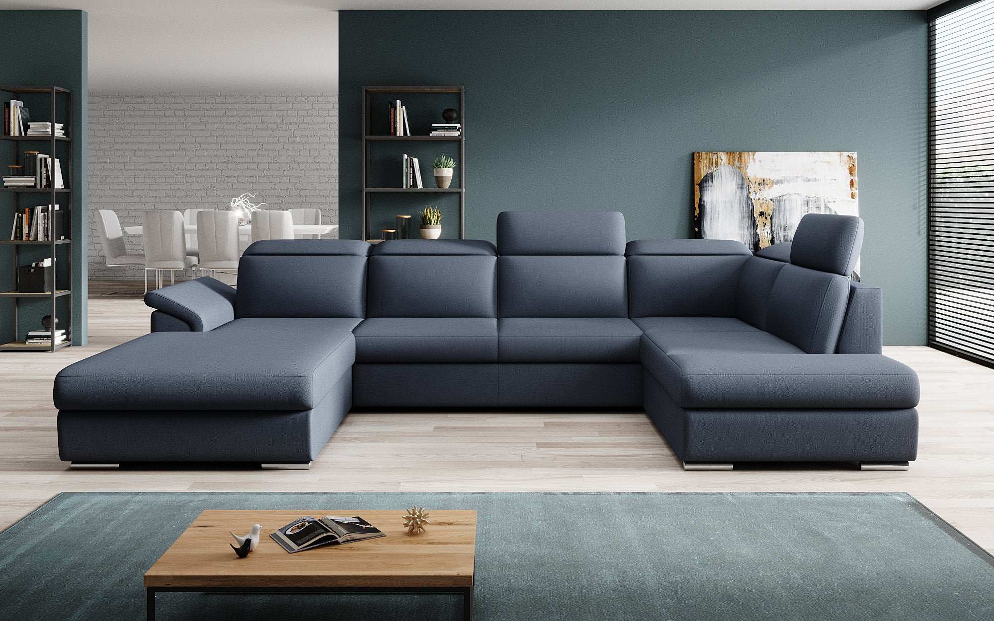 Designer Sofa Emiliano with Sleeping and Folding Function
