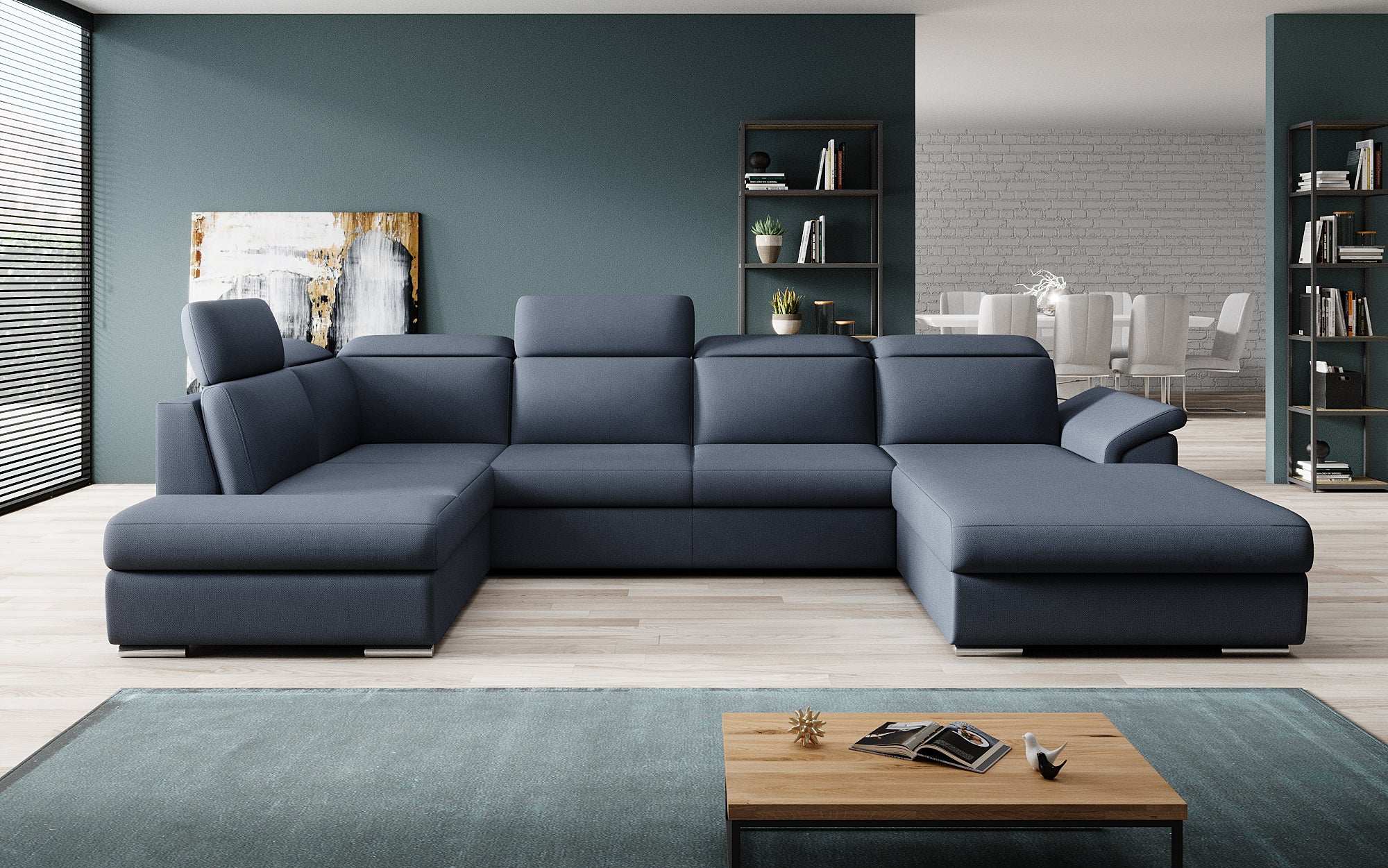 Designer Sofa Emiliano with Sleeping and Folding Function