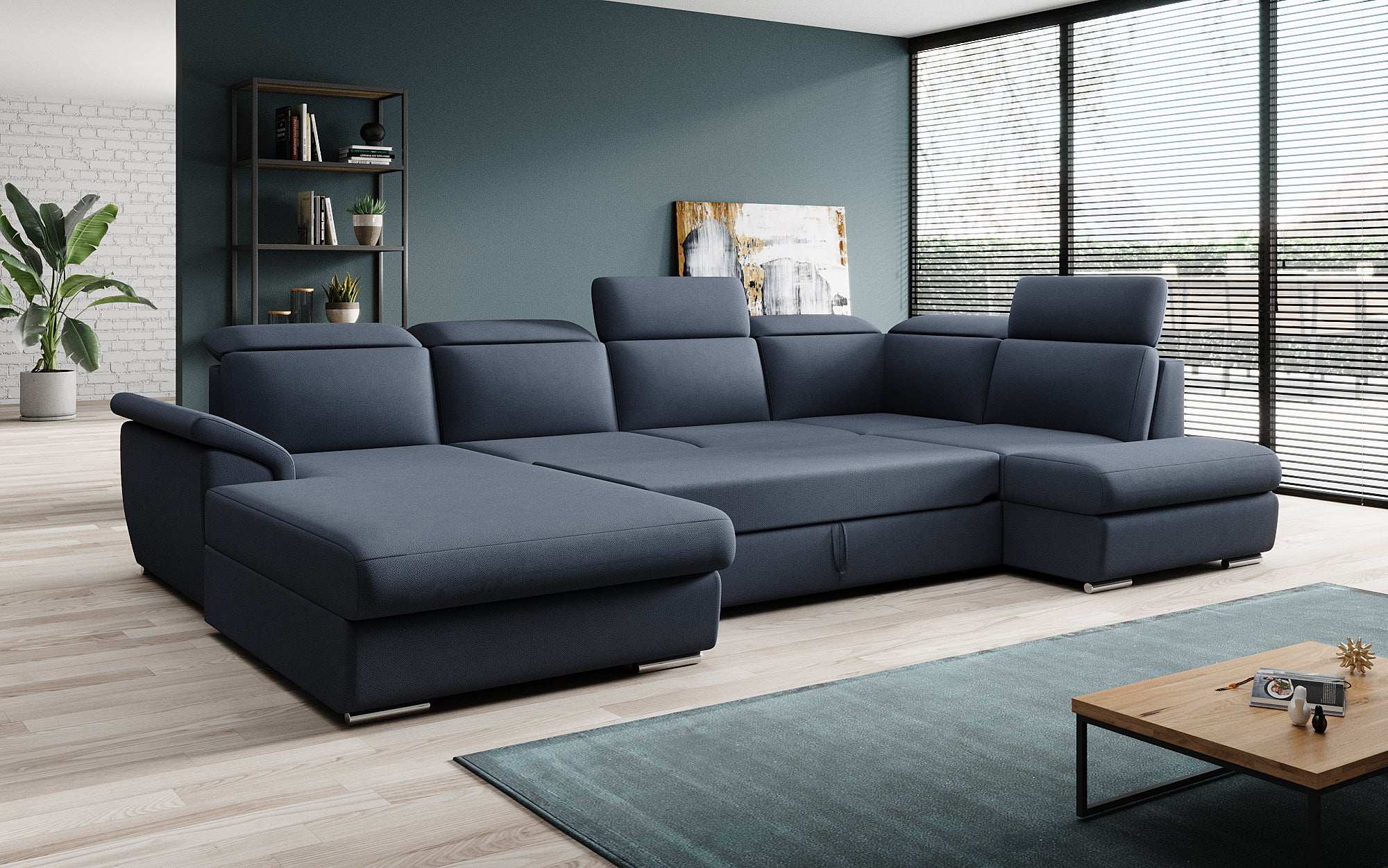 Designer Sofa Emiliano with Sleeping and Folding Function