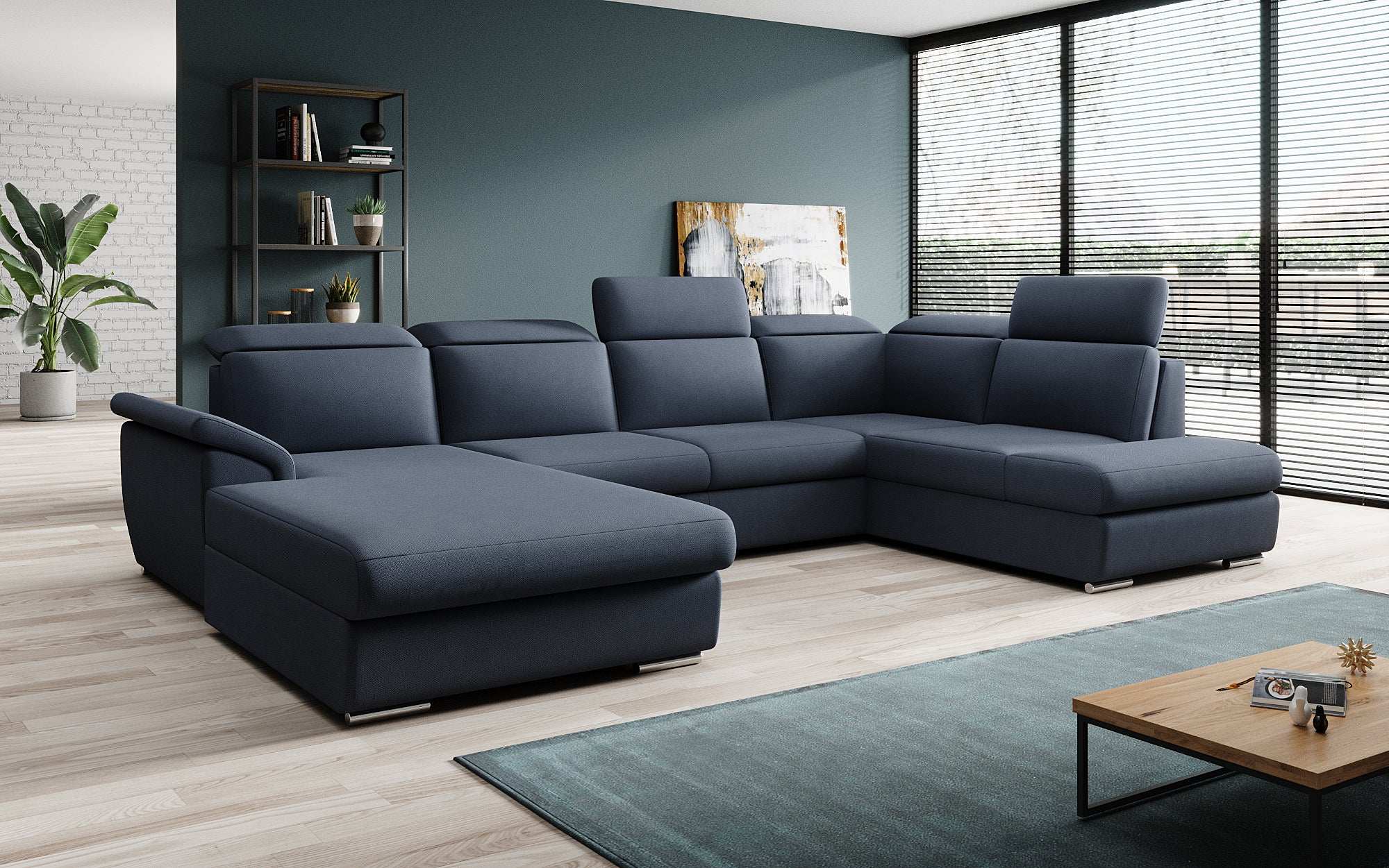 Designer Sofa Emiliano with Sleeping and Folding Function
