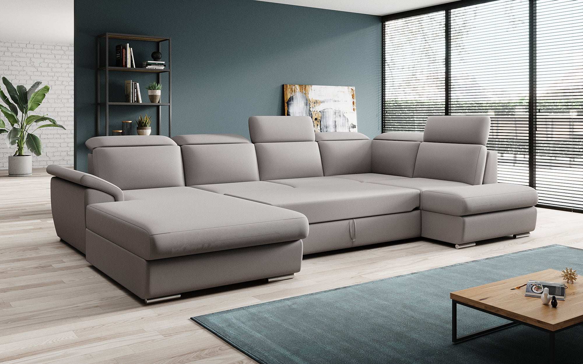 Designer Sofa Emiliano with Sleeping and Folding Function