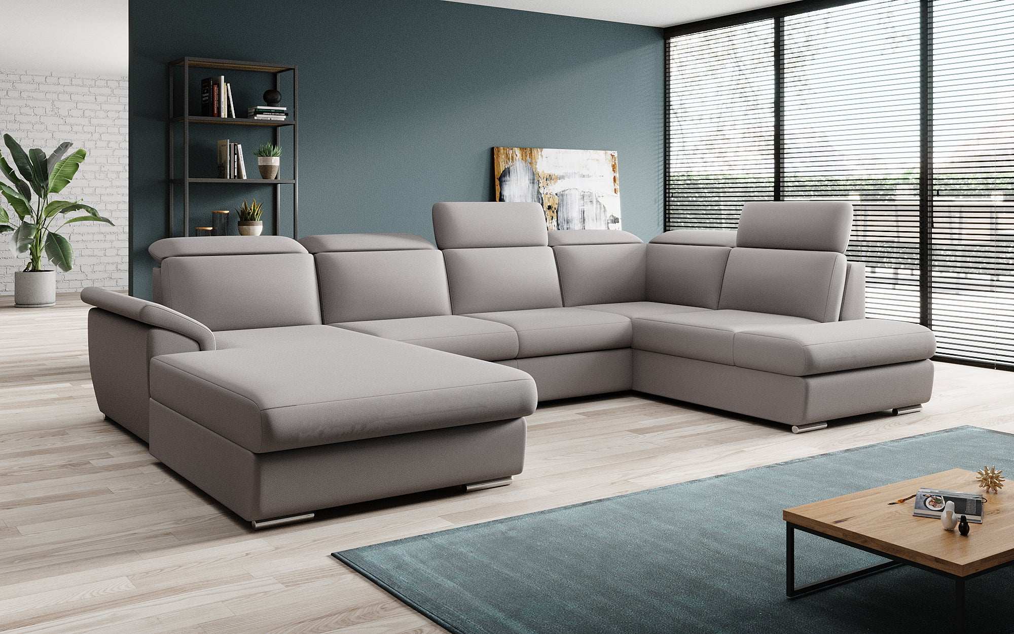 Designer Sofa Emiliano with Sleeping and Folding Function