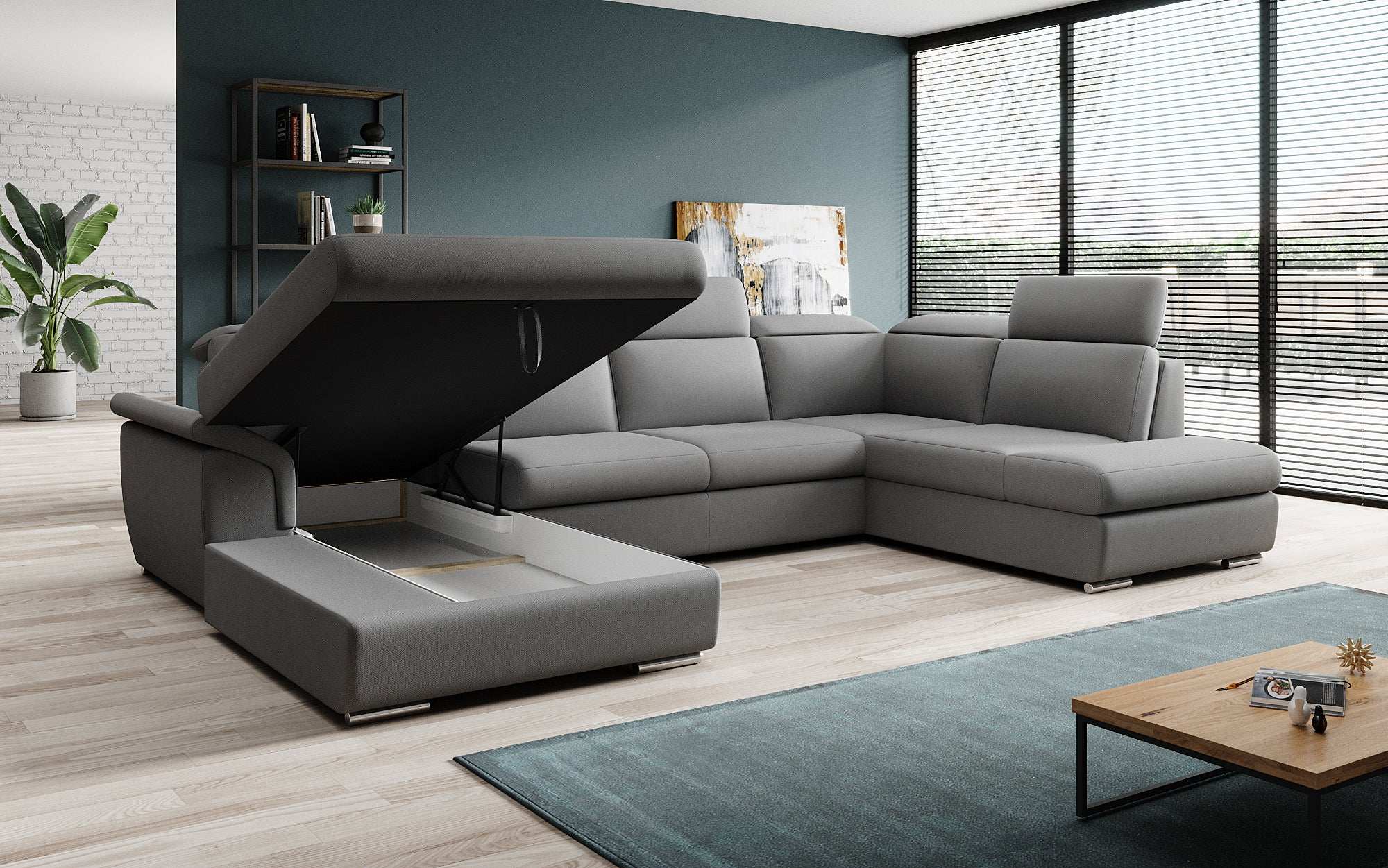 Designer Sofa Emiliano with Sleeping and Folding Function