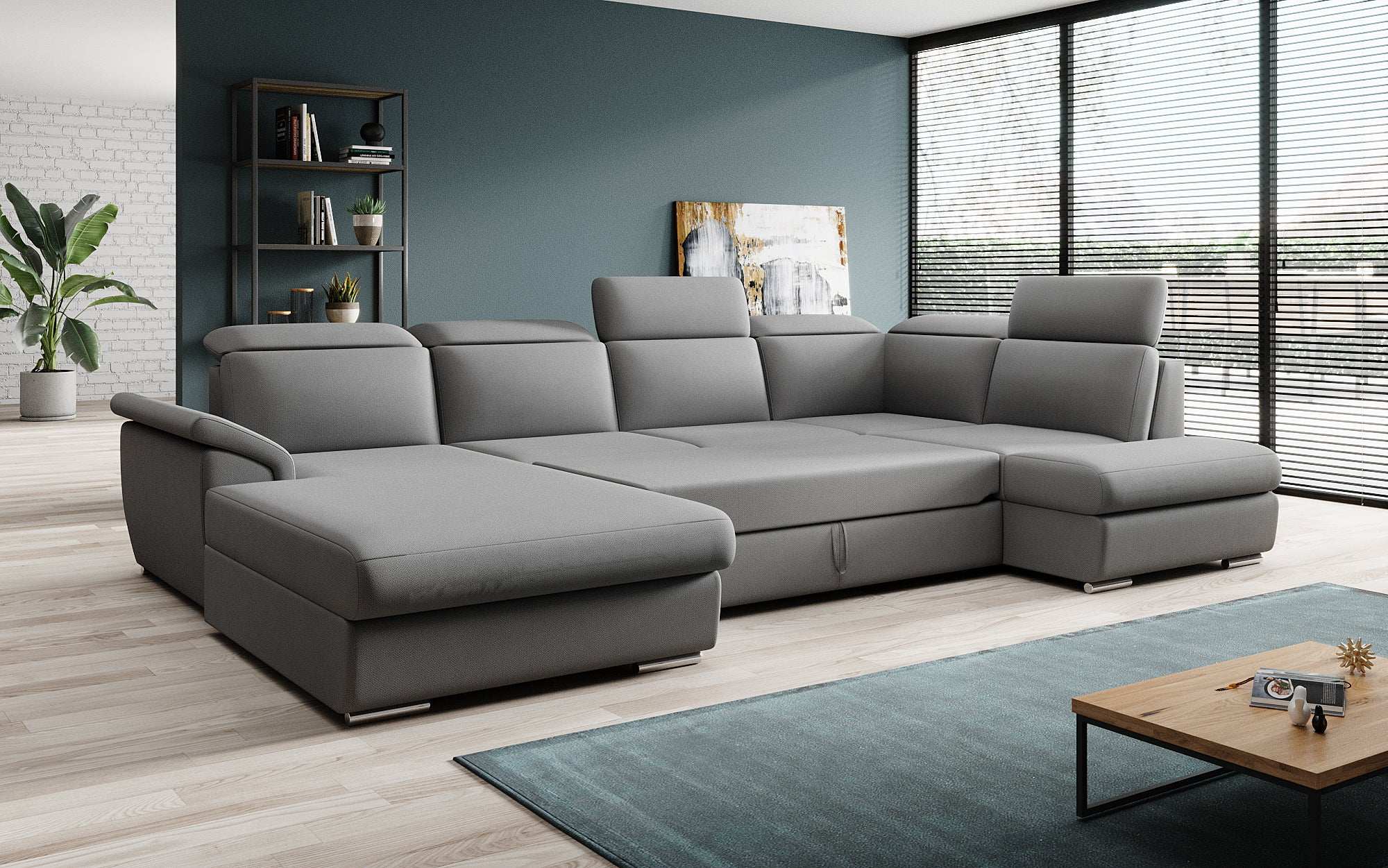 Designer Sofa Emiliano with Sleeping and Folding Function