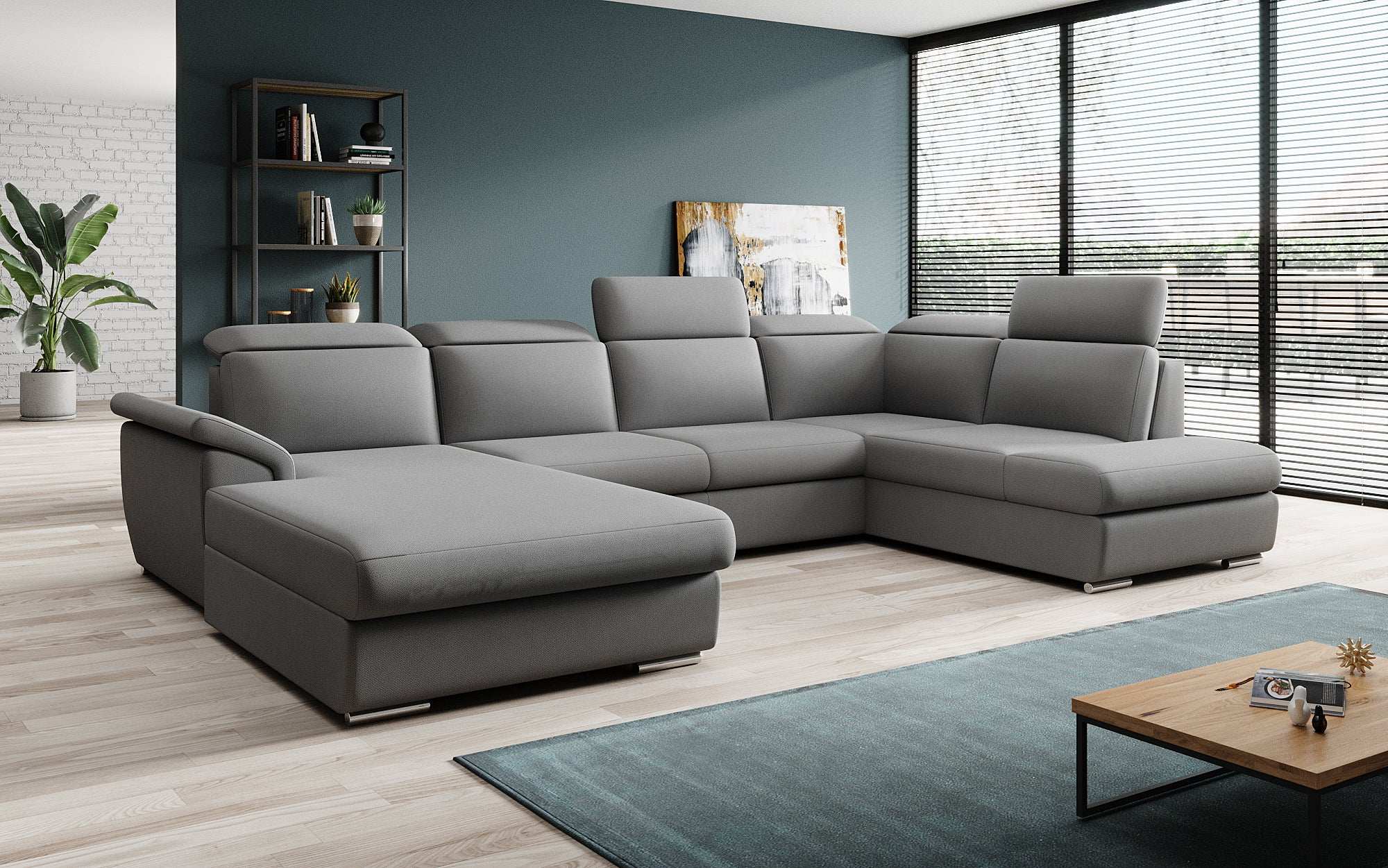 Designer Sofa Emiliano with Sleeping and Folding Function