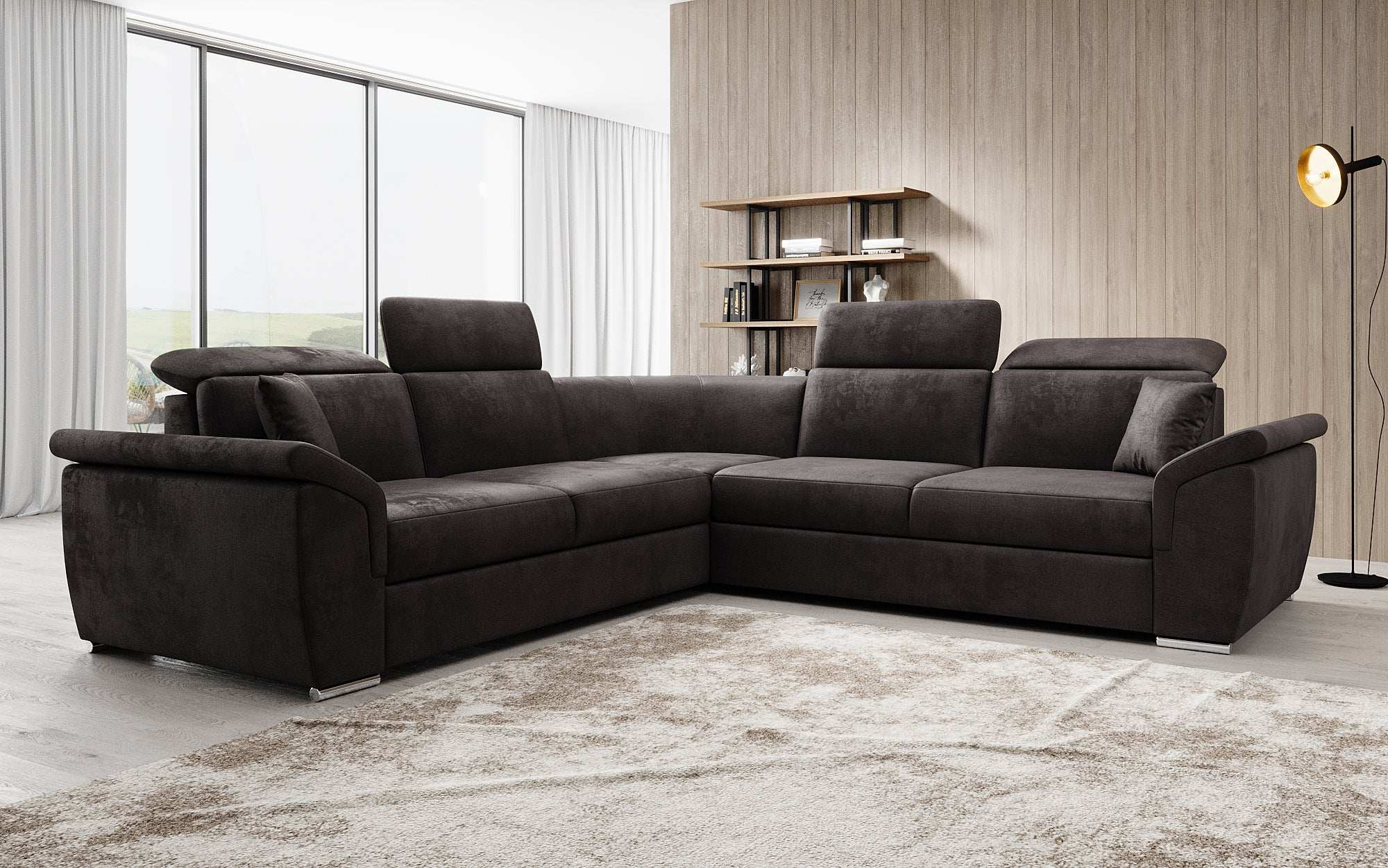 Designer Sofa Fernando with Sleeping Function and Storage Space
