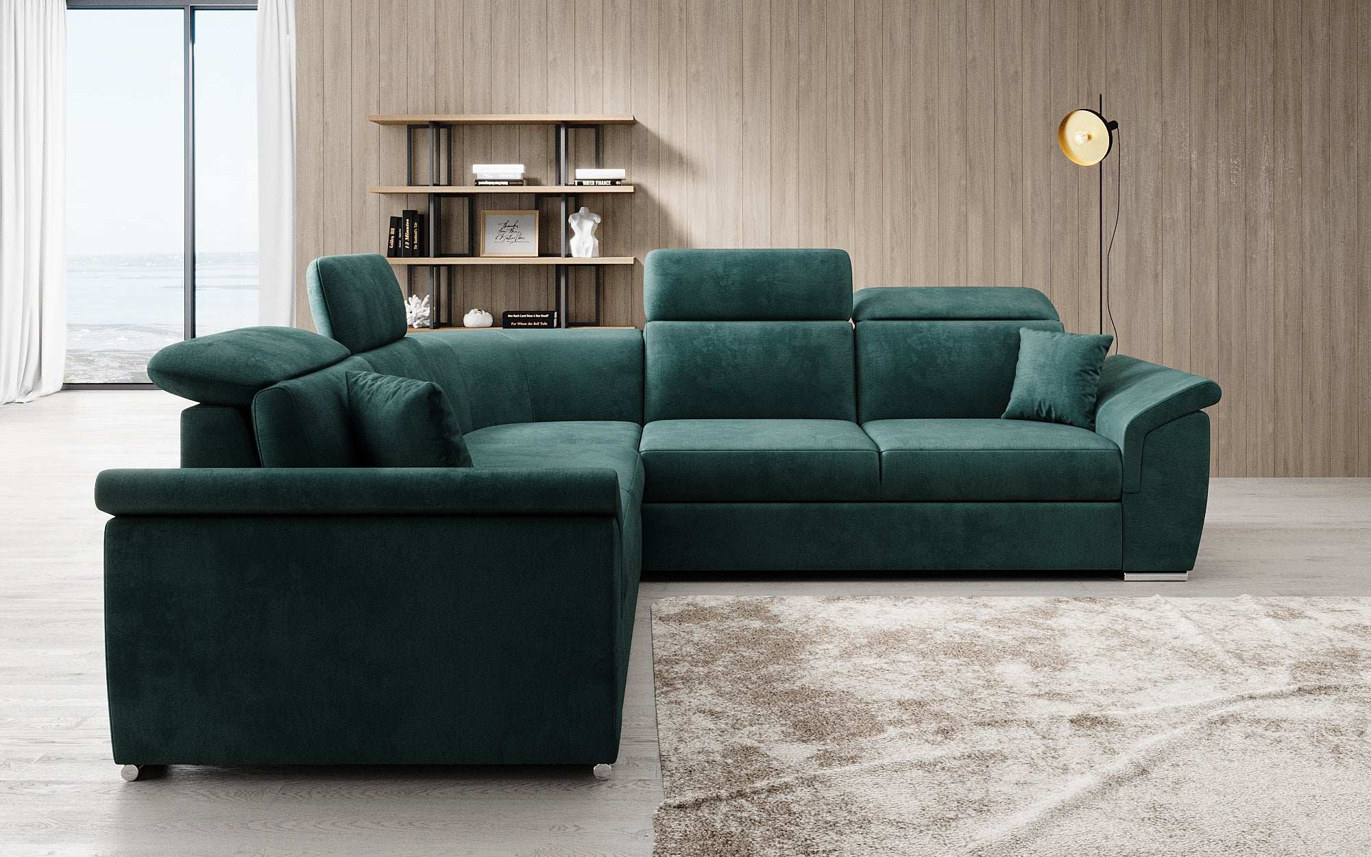 Designer Sofa Fernando with Sleeping Function and Storage Space