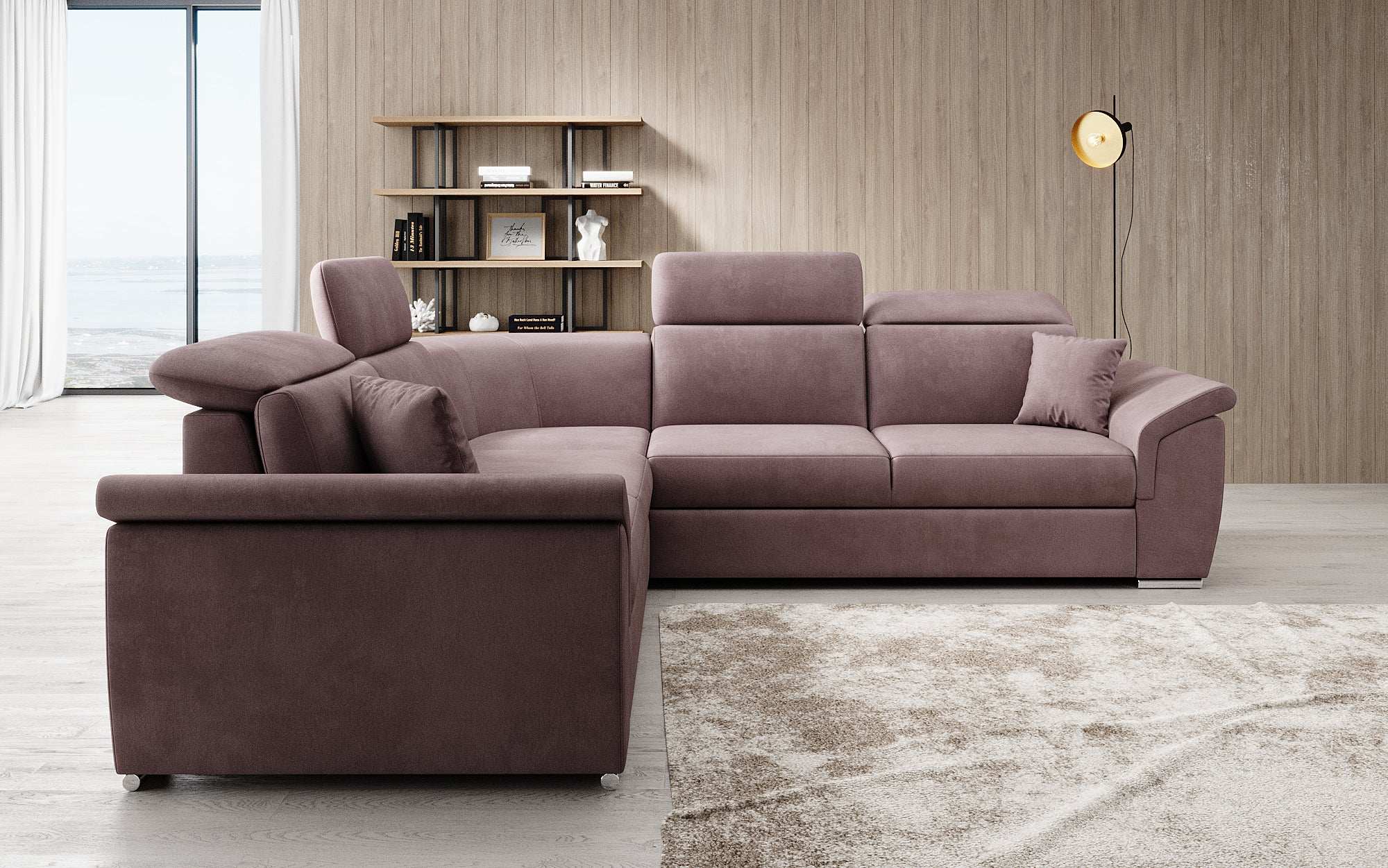 Designer Sofa Fernando with Sleeping Function and Storage Space