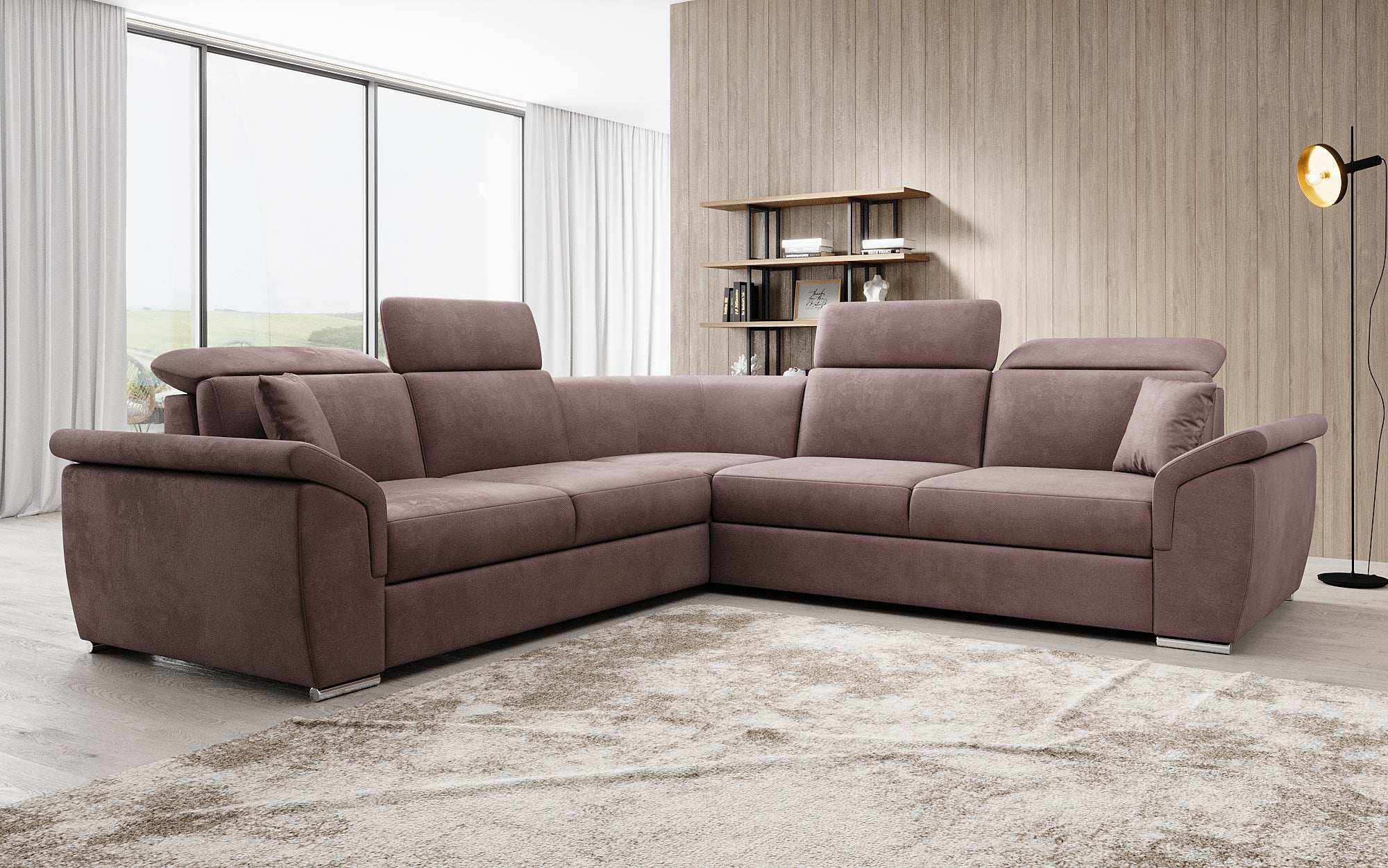 Designer Sofa Fernando with Sleeping Function and Storage Space