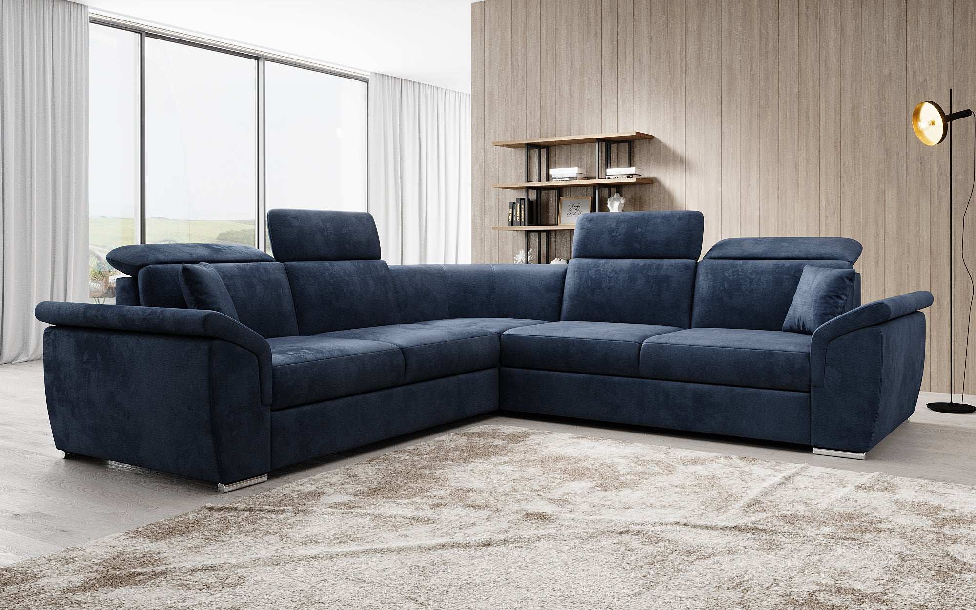 Designer Sofa Fernando with Sleeping Function and Storage Space