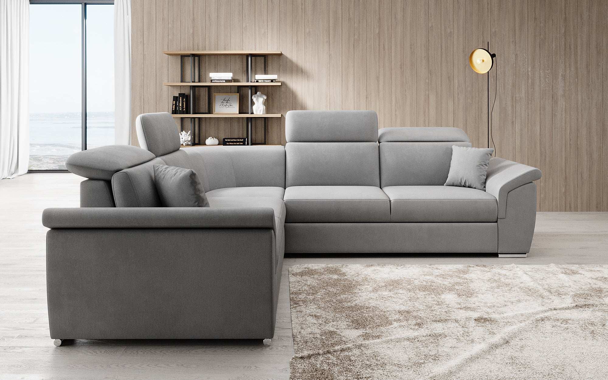 Designer Sofa Fernando with Sleeping Function and Storage Space