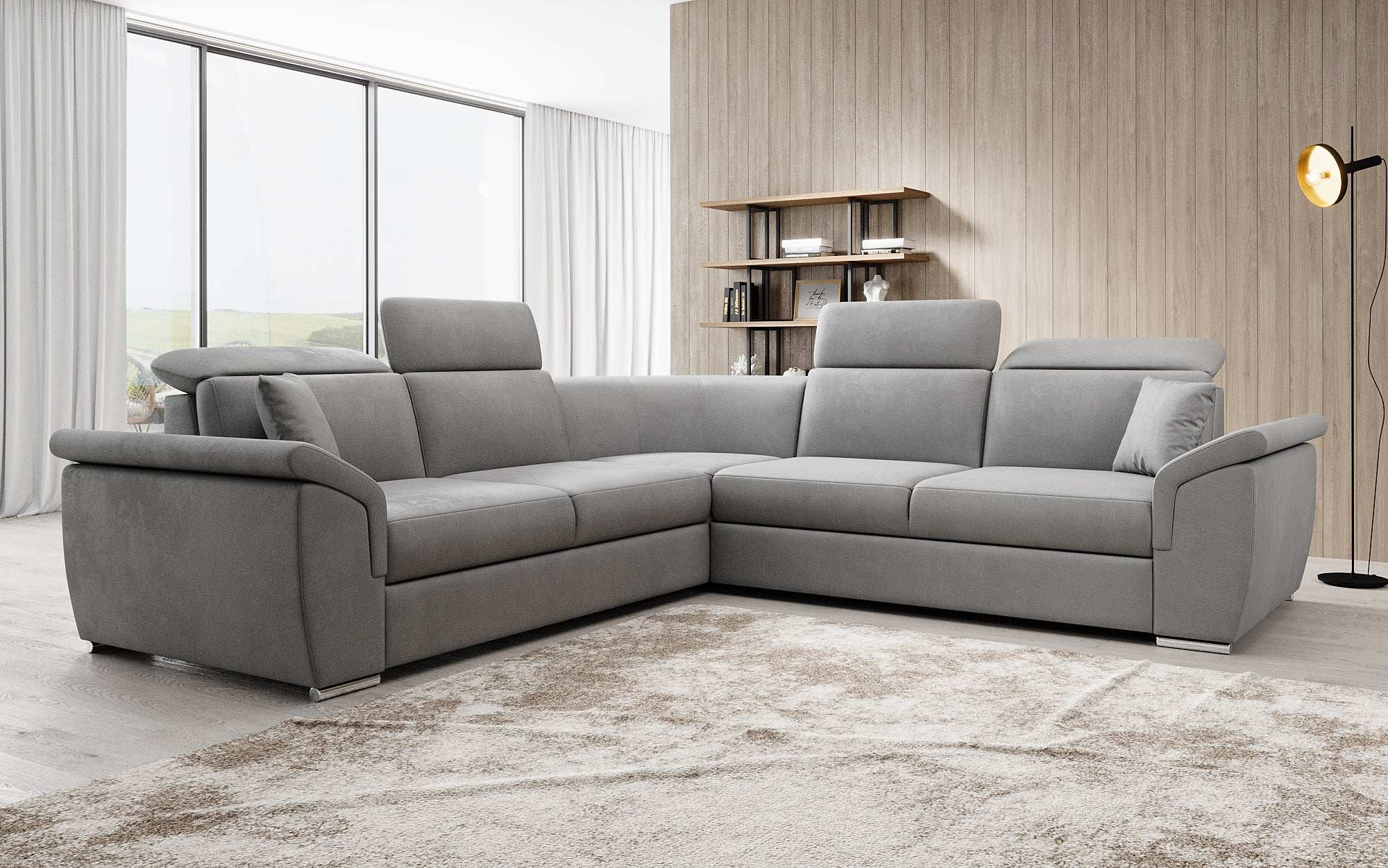 Designer Sofa Fernando with Sleeping Function and Storage Space
