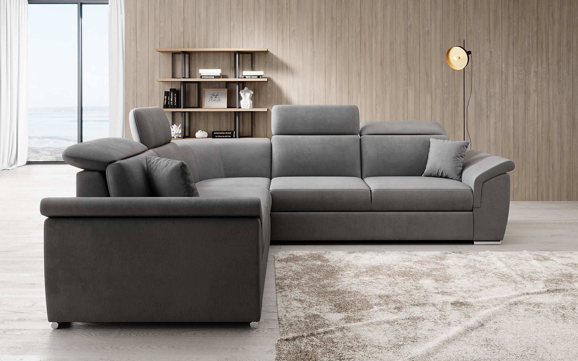 Designer Sofa Fernando with Sleeping Function and Storage Space
