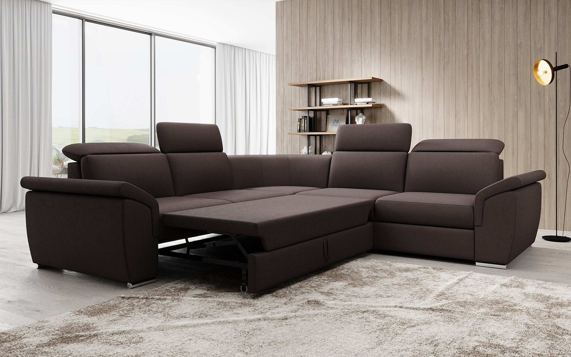 Designer Sofa Fernando with Sleeping Function and Storage Space