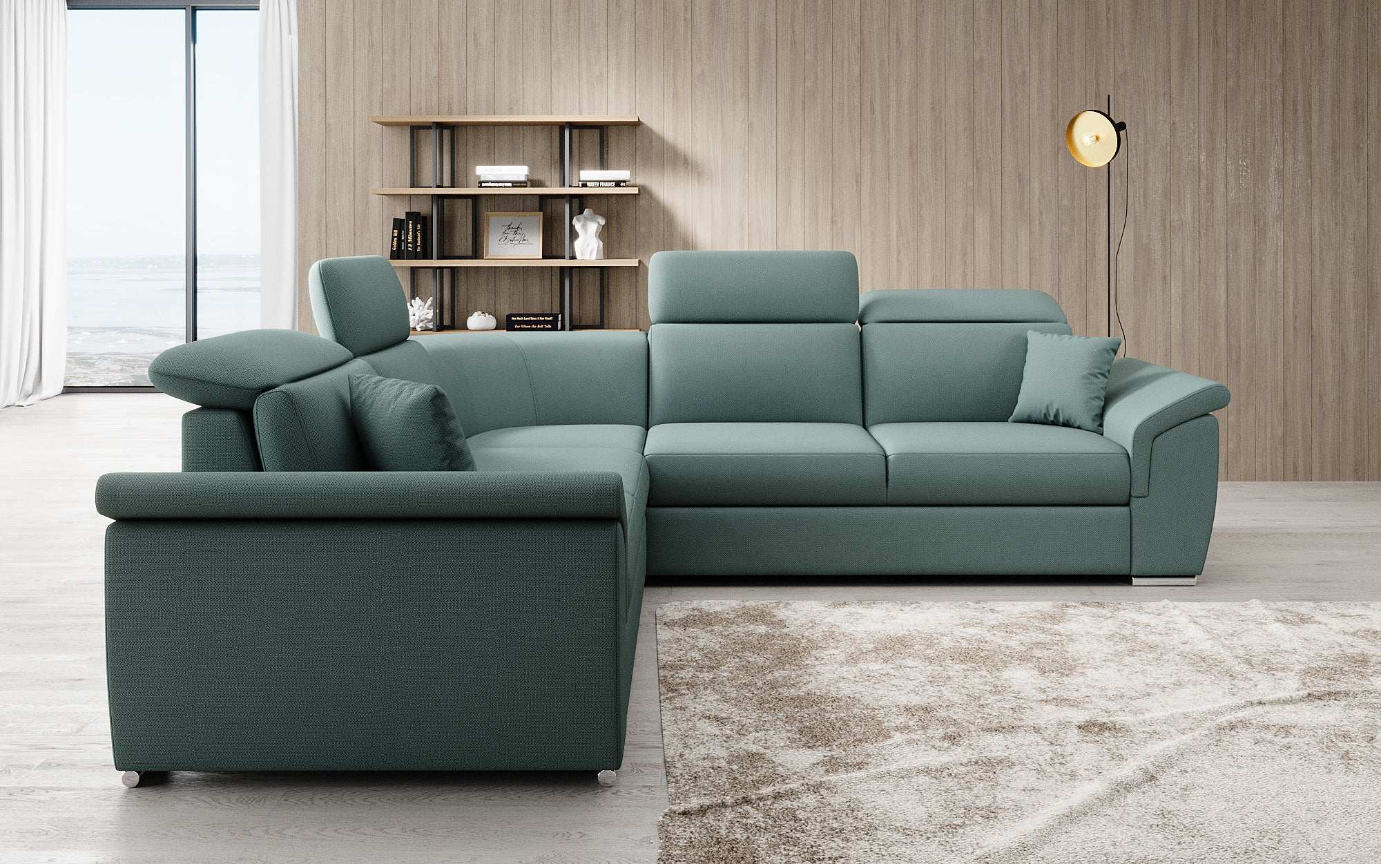 Designer Sofa Fernando with Sleeping Function and Storage Space