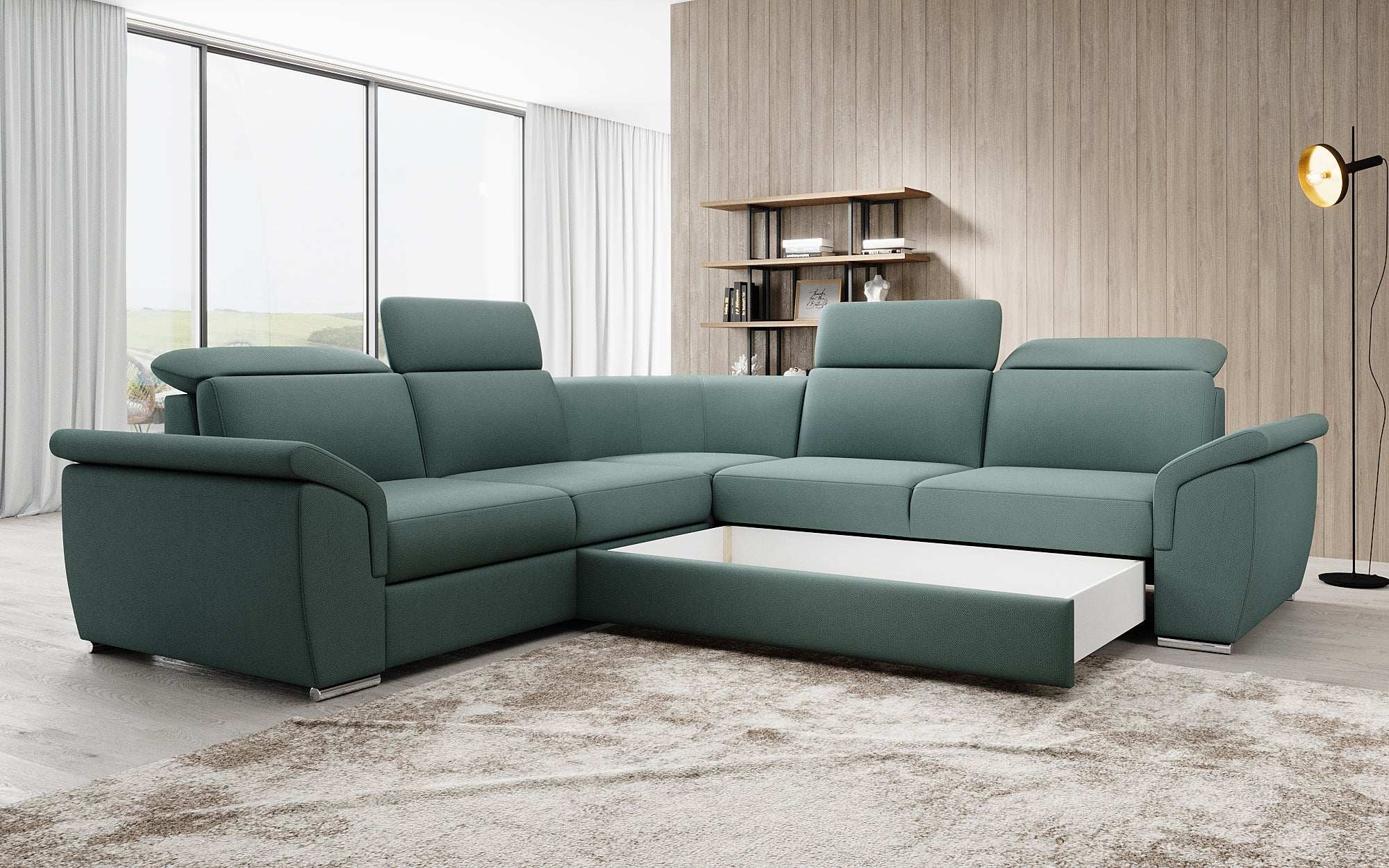 Designer Sofa Fernando with Sleeping Function and Storage Space