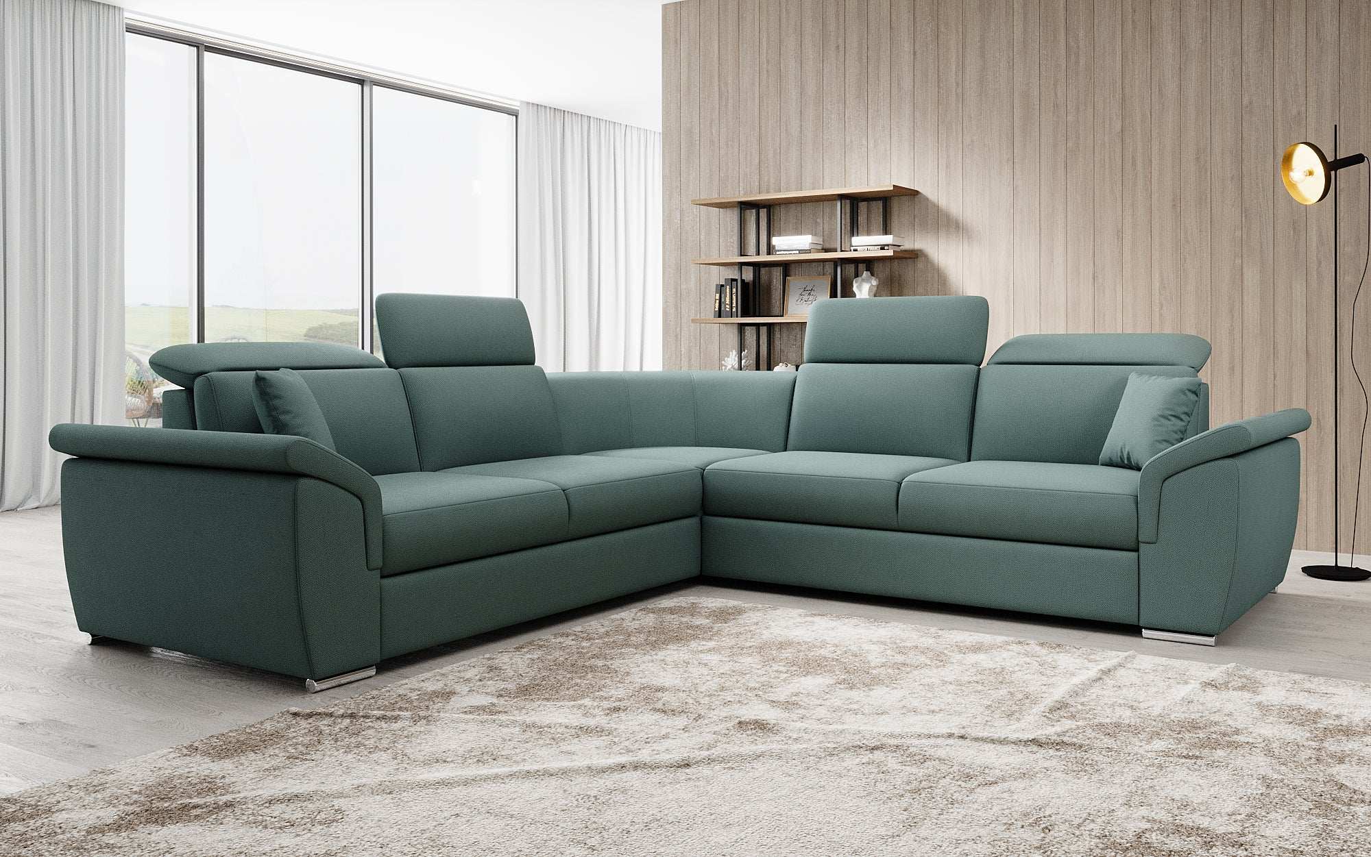 Designer Sofa Fernando with Sleeping Function and Storage Space