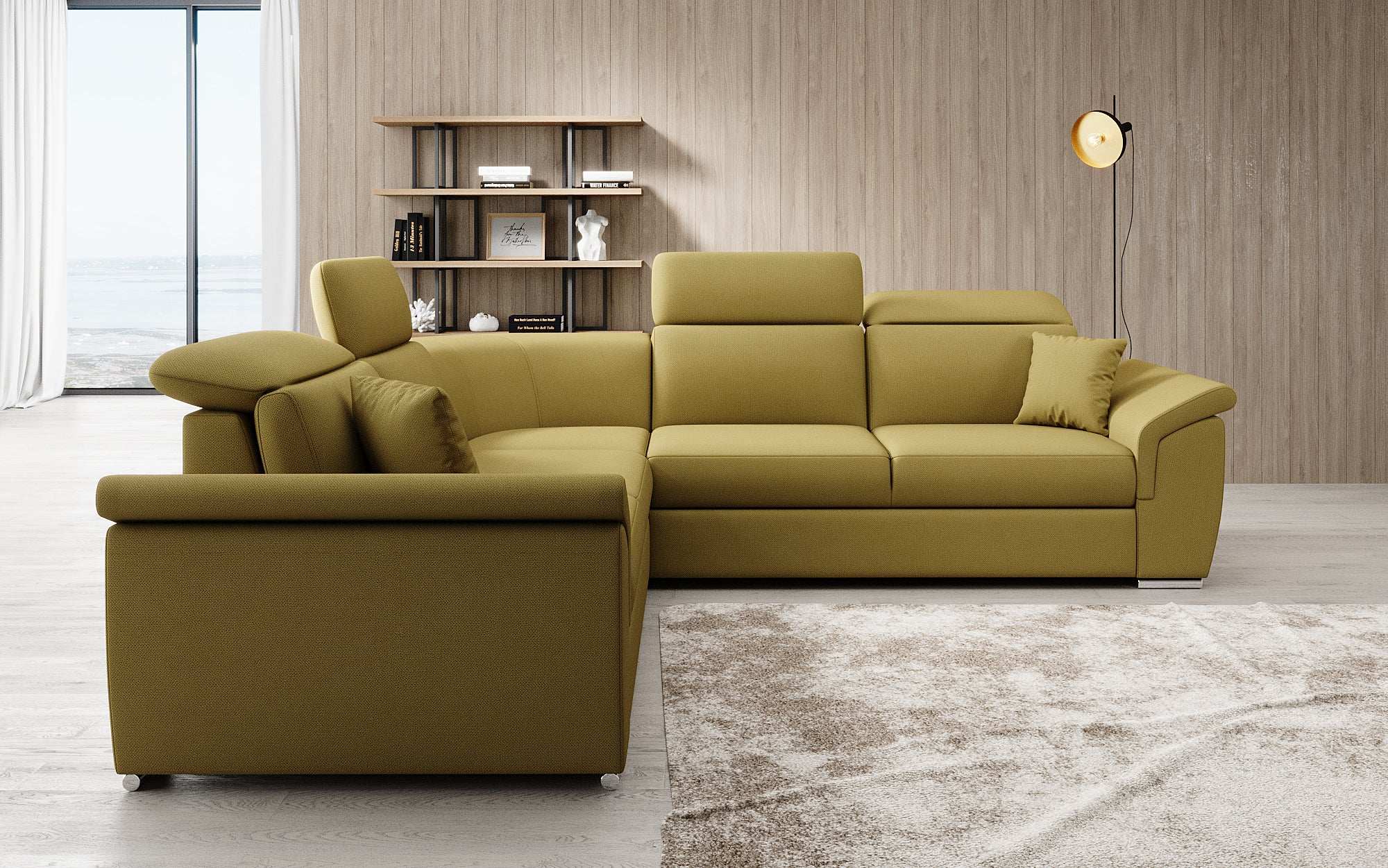 Designer Sofa Fernando with Sleeping Function and Storage Space