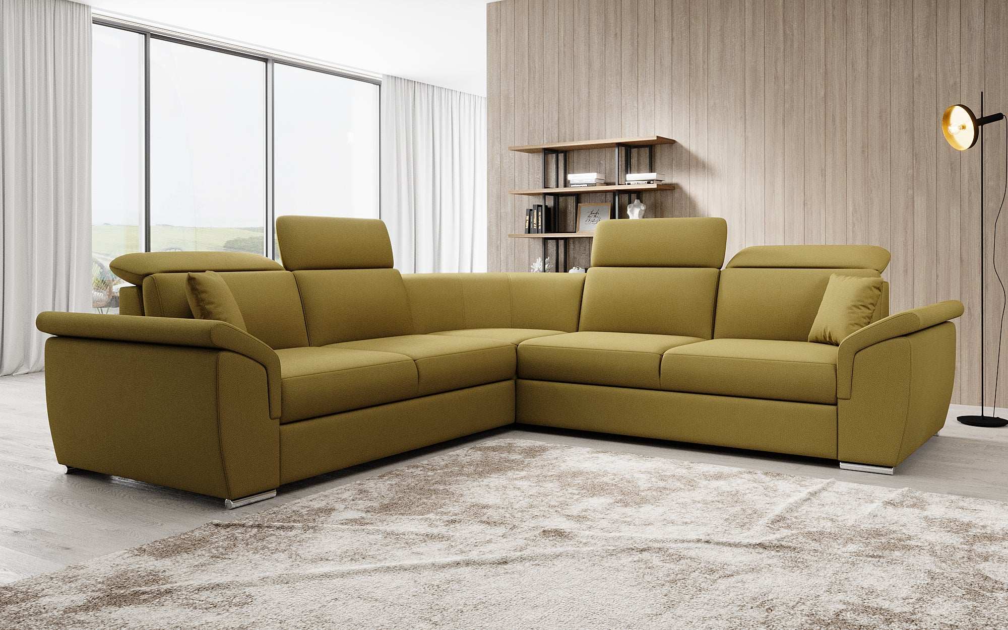 Designer Sofa Fernando with Sleeping Function and Storage Space