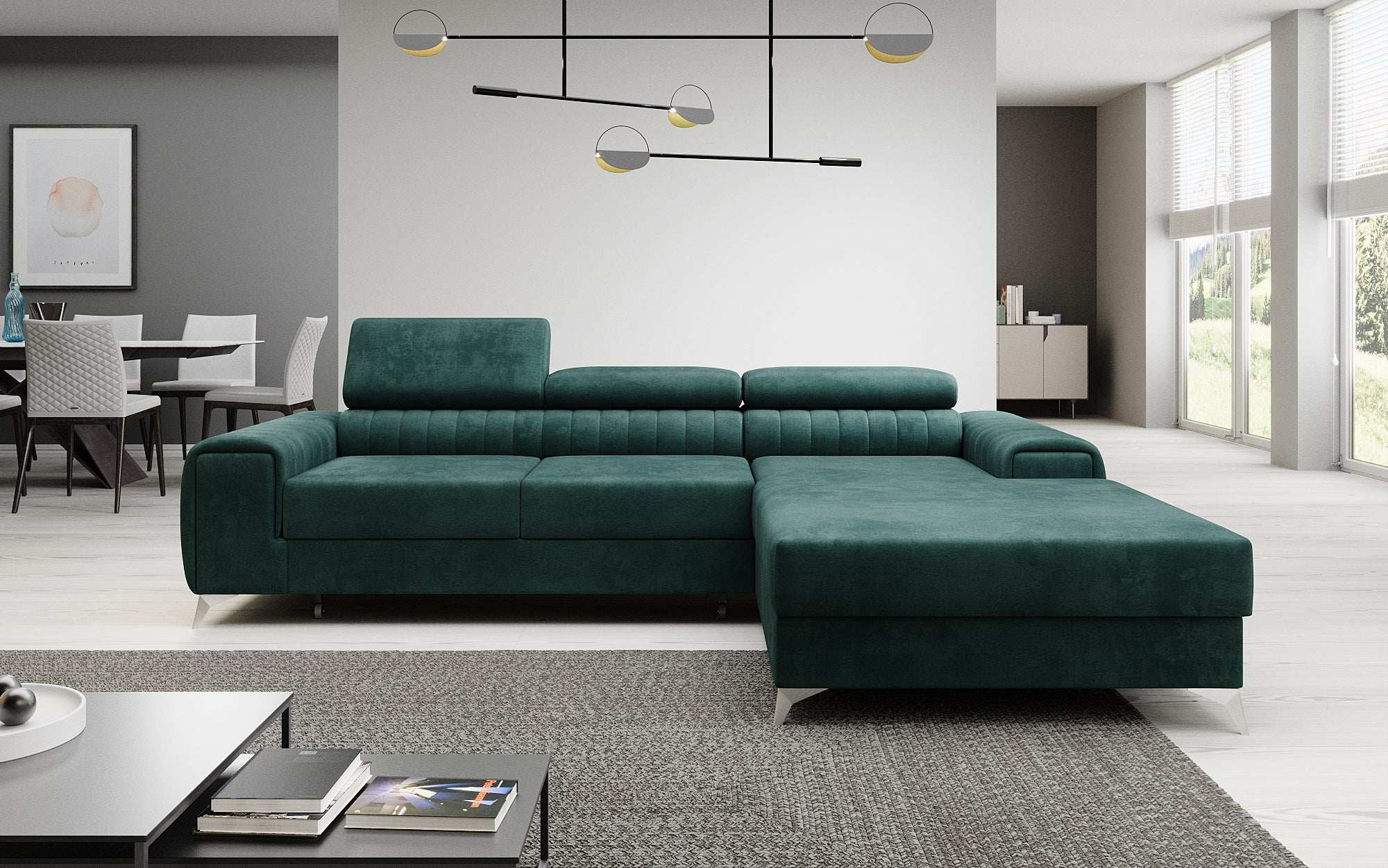 Designer Sofa Melinda with Sleeping and Folding Function