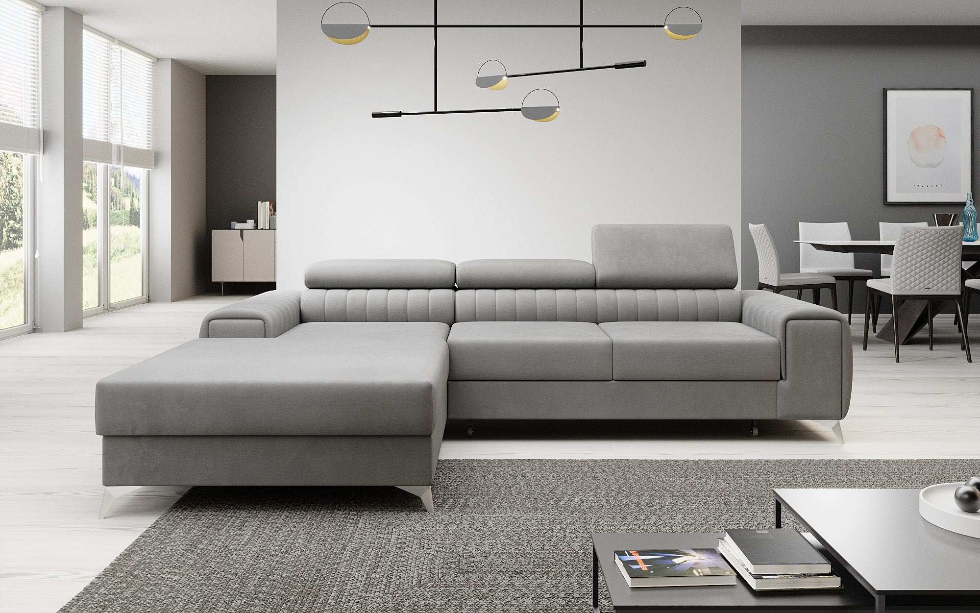 Designer Sofa Melinda with Sleeping and Folding Function