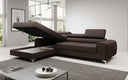 Designer Ecksofa Melinda mit Schlaf- und Klappfunktion