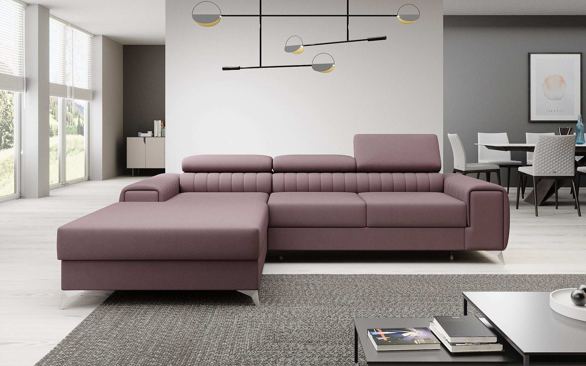 Designer Sofa Melinda with Sleeping and Folding Function